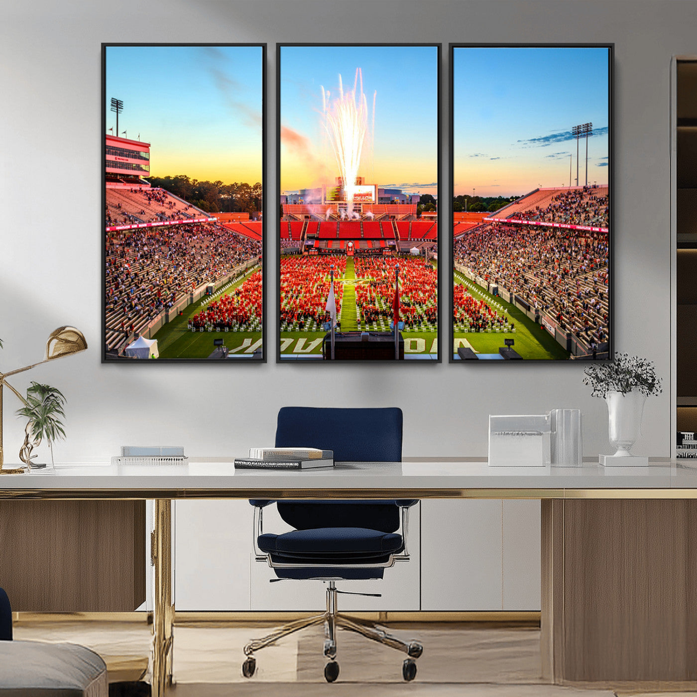 MGV-FC-48X32-3P - North Carolina State University Canvas Print, North Carolina State University Wolfpack Football Team