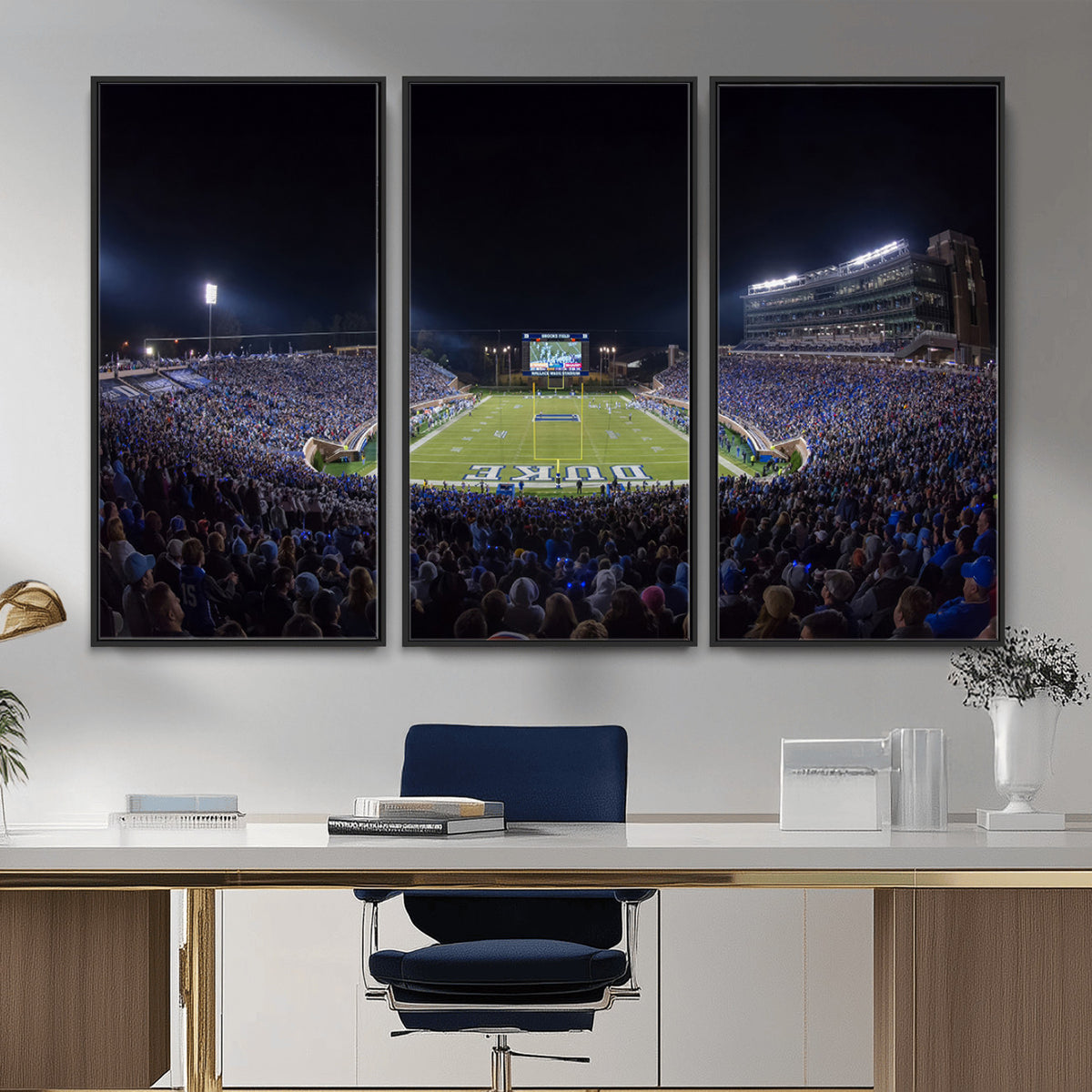 21070-MGV-CV-36X24 - Duke University Blue Devils Football Team Print - Durham Wallace Wade Stadium Wall Art Canvas Print