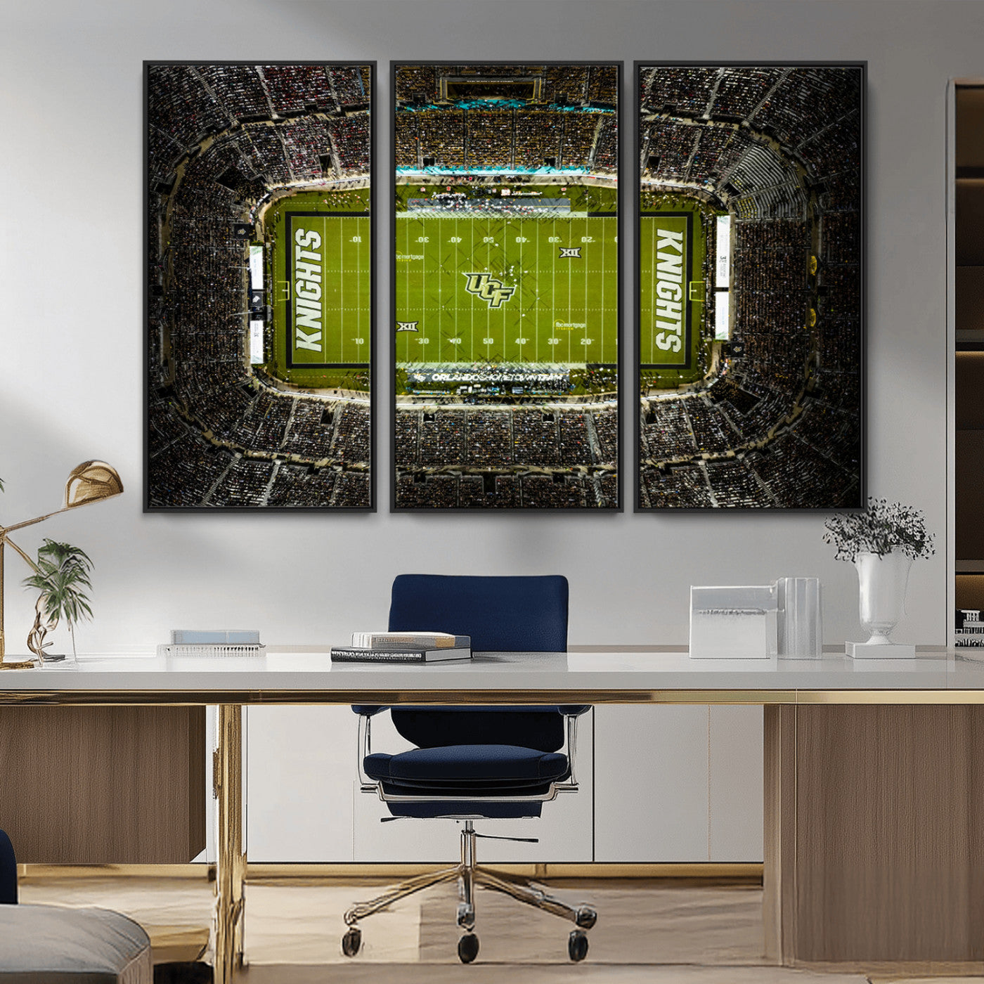 MGV-FC-48X32-3P - UCF Knights Football Team Print - Orlando FBC Mortgage Stadium Wall Art, UCF Knights Canvas Print