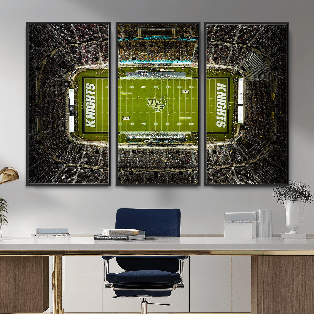 58050-MGV-CV-36X24 - UCF Knights Football Team Print - Orlando FBC Mortgage Stadium Wall Art, UCF Knights Canvas Print