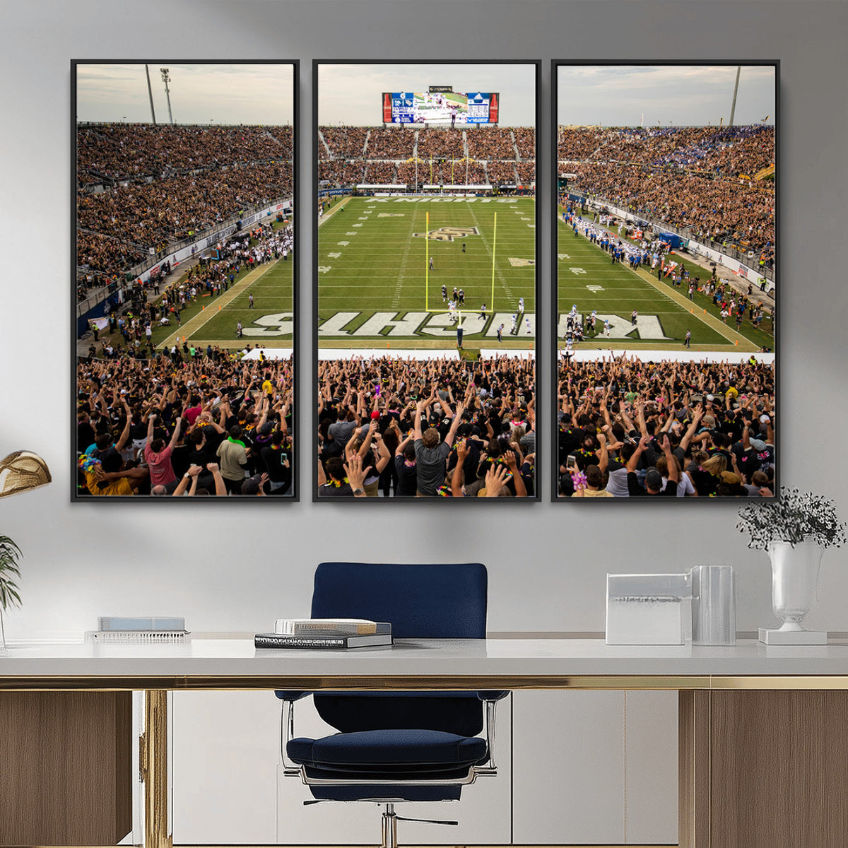 38659-MGV-CV-36X24 - UCF Knights Football Team Print - Orlando FBC Mortgage Stadium Canvas Print