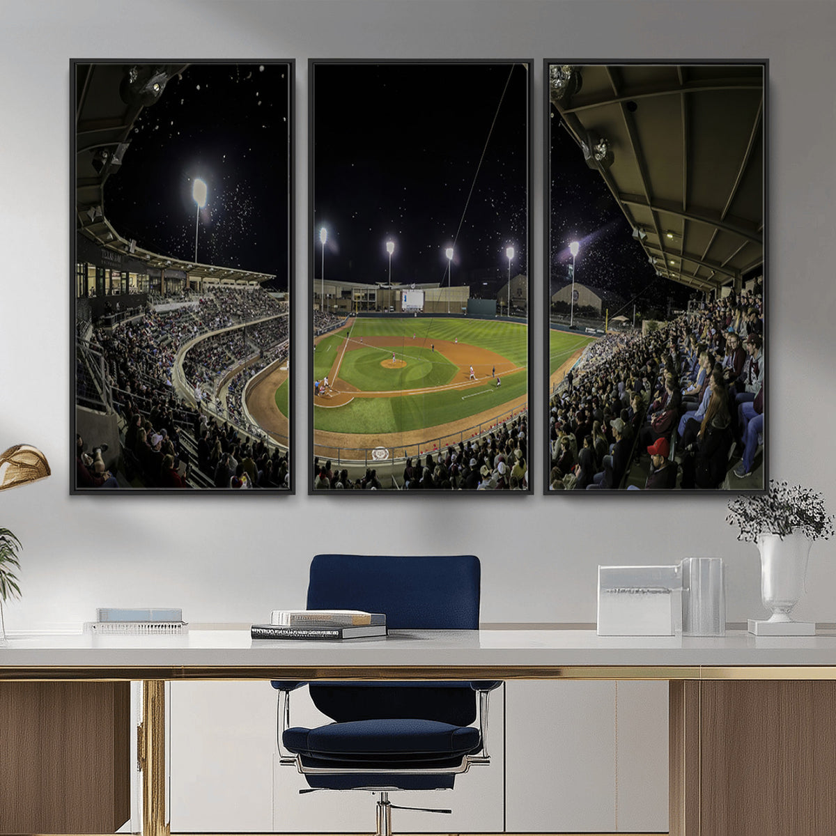 10262-MGV-CV-36X24 - Olsen Field at Blue Bell Park - Texas A&M Aggies Baseball Stadium Wall Art Canvas Print