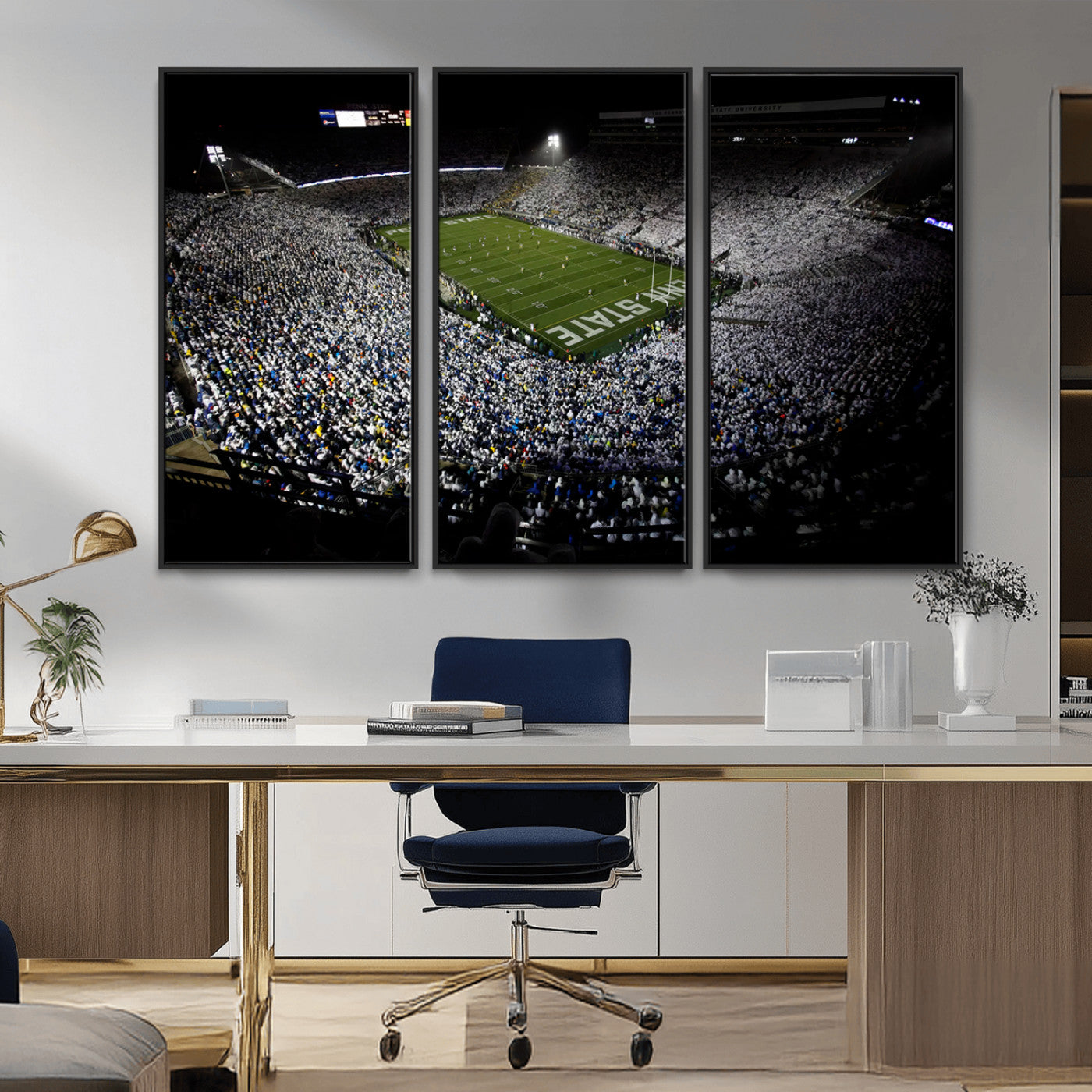 MGV-FC-48X32-3P - Penn State Football Stadium Wall Art - Beaver Stadium Canvas Print