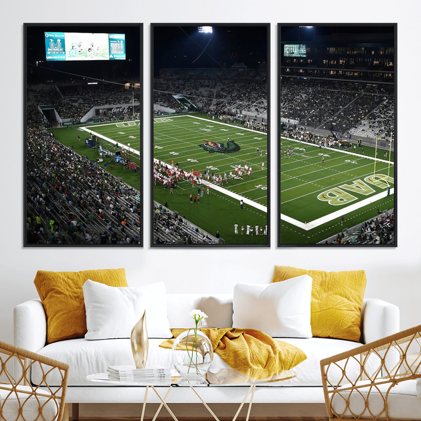 81740-MGV-CV-36X24-UAB Blazers Football Team Print - Birmingham Protective Stadium Wall Art Canvas Print