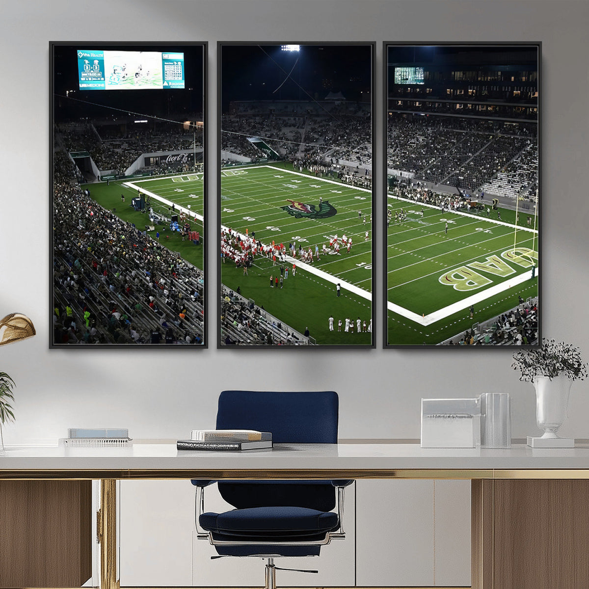 81740-MGV-CV-36X24 - UAB Blazers Football Team Print - Birmingham Protective Stadium Wall Art Canvas Print