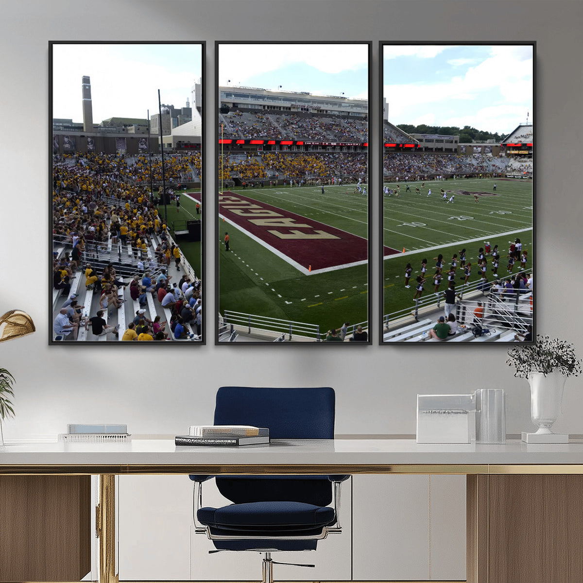 61503-MGV-CV-36X24 - Boston College Eagles Football Team Print - Boston Alumni Stadium Wall Art Canvas Print
