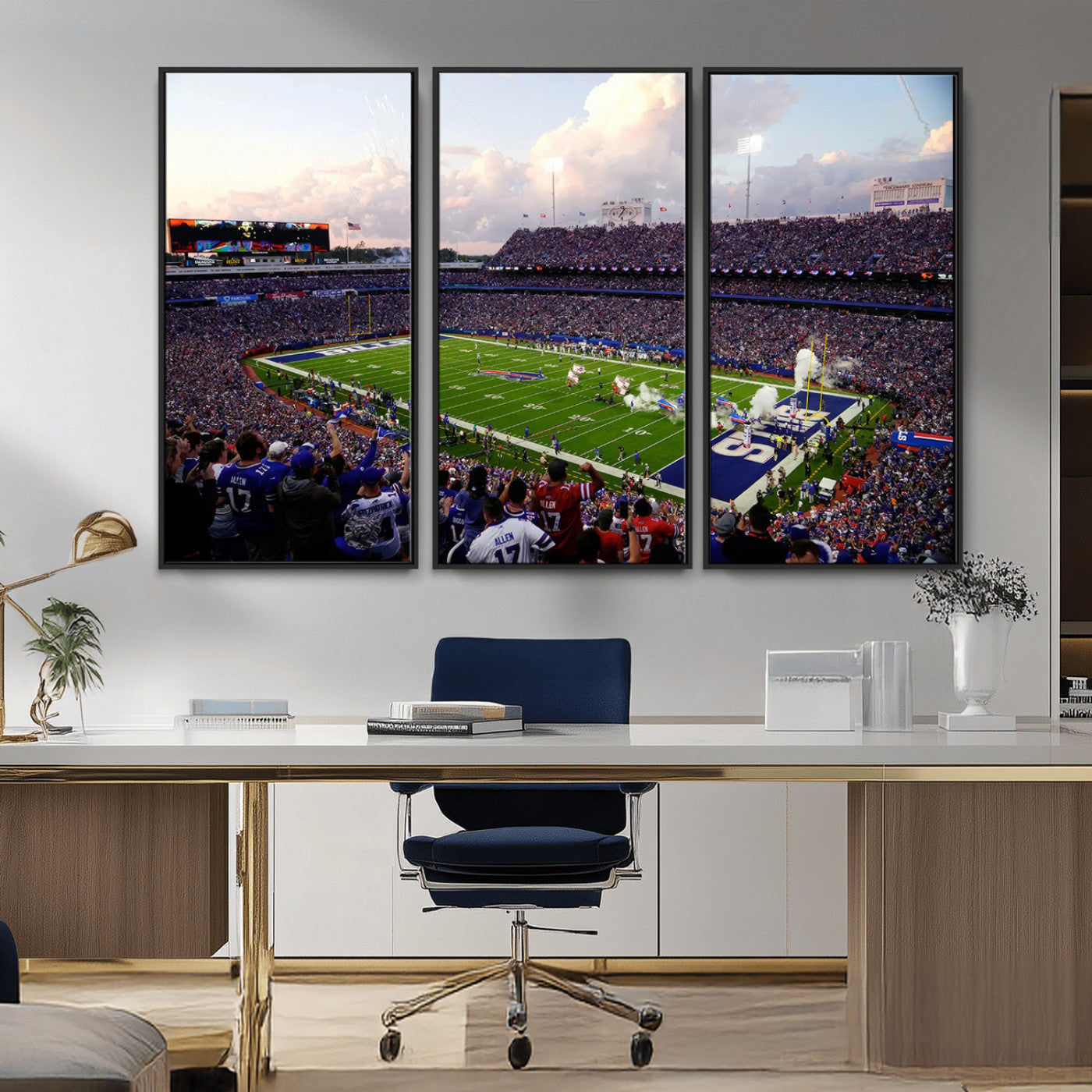 MGV-FC-48X32-3P - Buffalo Bills Football Team Print - Buffalo Highmark Stadium Wall Art Canvas Print