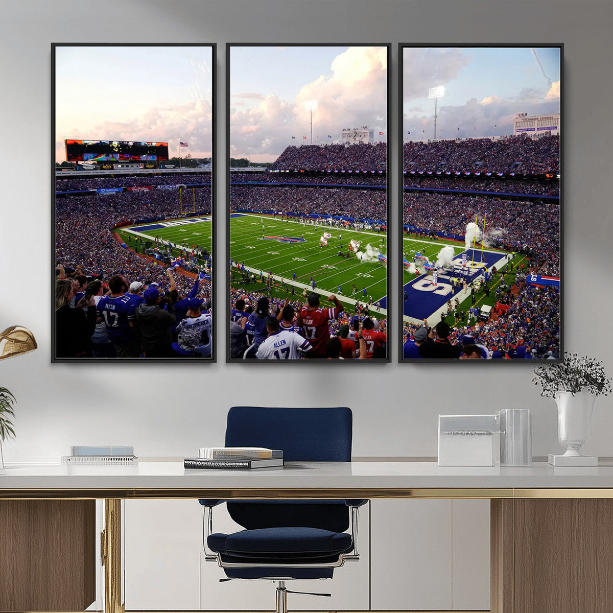 64066-MGV-CV-36X24 - Buffalo Bills Football Team Print - Buffalo Highmark Stadium Wall Art Canvas Print