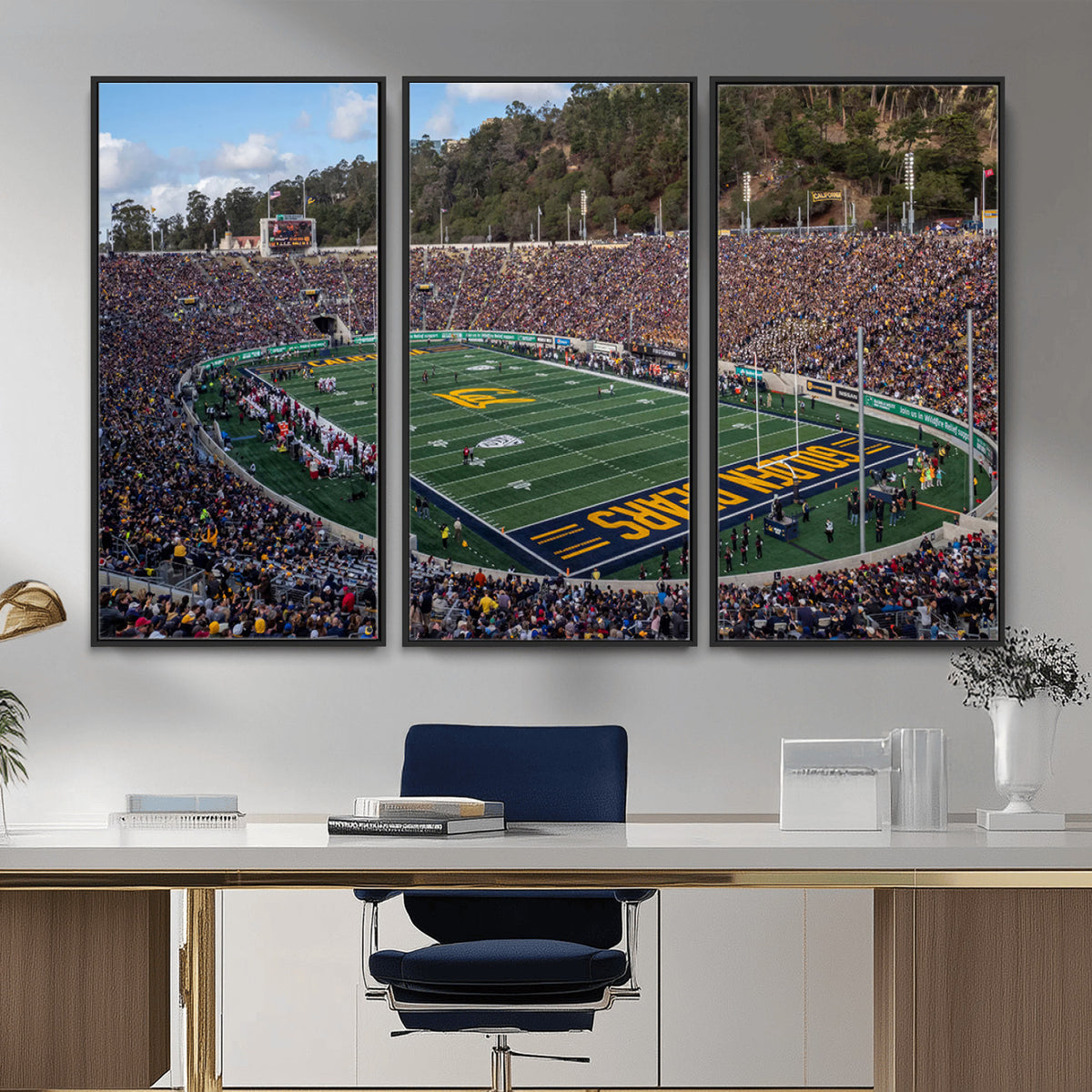 38054-MGV-CV-36X24 - University of California Golden Bears Football Team Print - Berkeley California Memorial Stadium Art