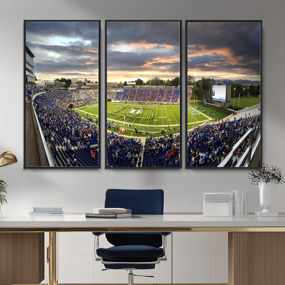 60433-MGV-CV-36X24 - Duke University Blue Devils Football Team Print, Durham