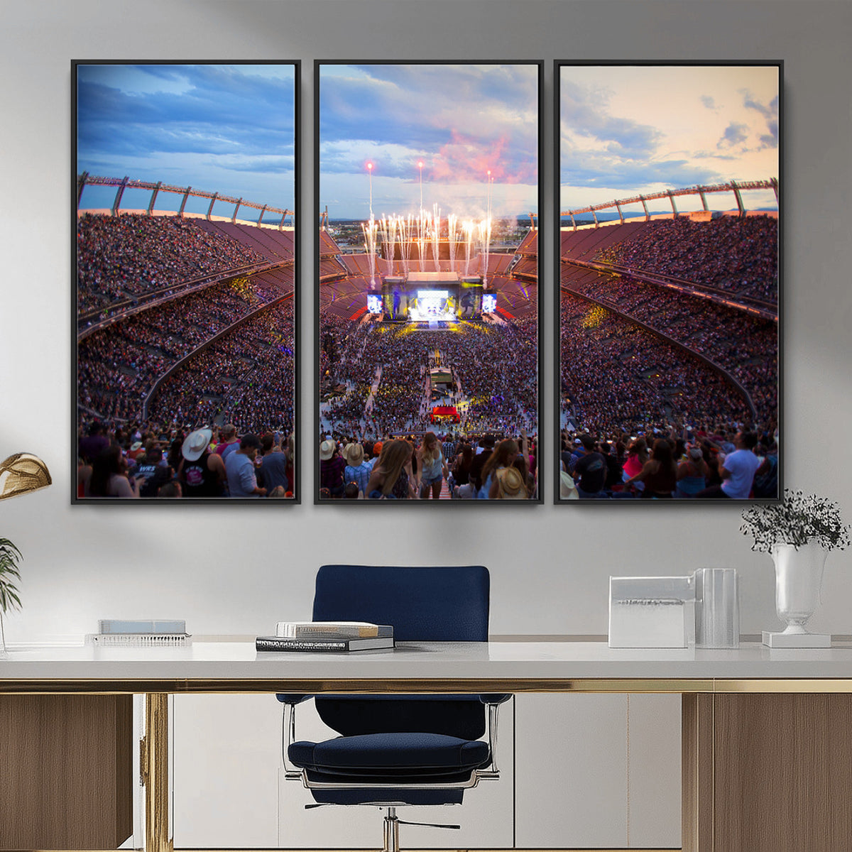 24689-MGV-CV-36X24 - Denver Broncos Football Team Print Canvas, Empower Field