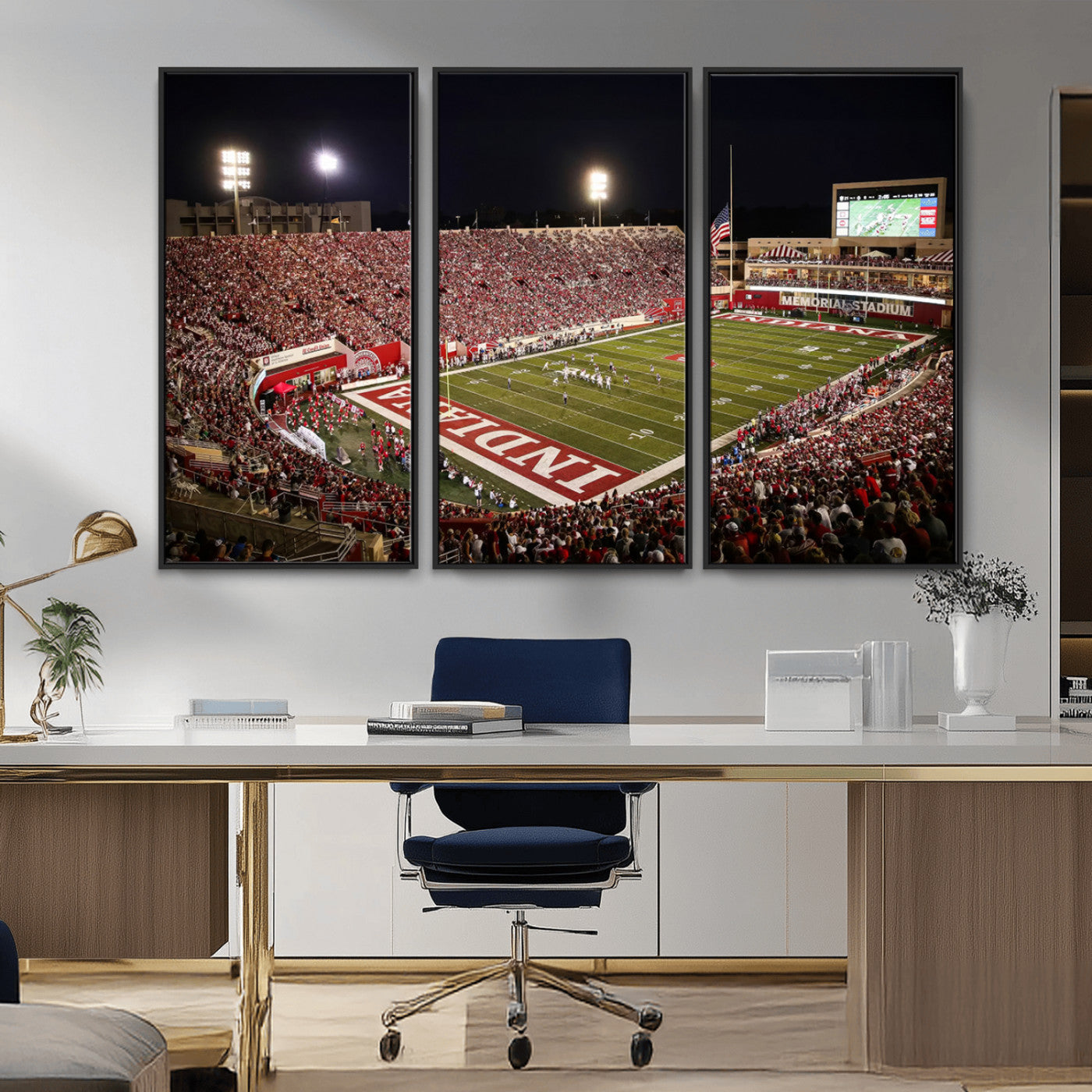 MGV-FC-48X32-3P - Indiana University Hoosiers Football Team Print Canvas