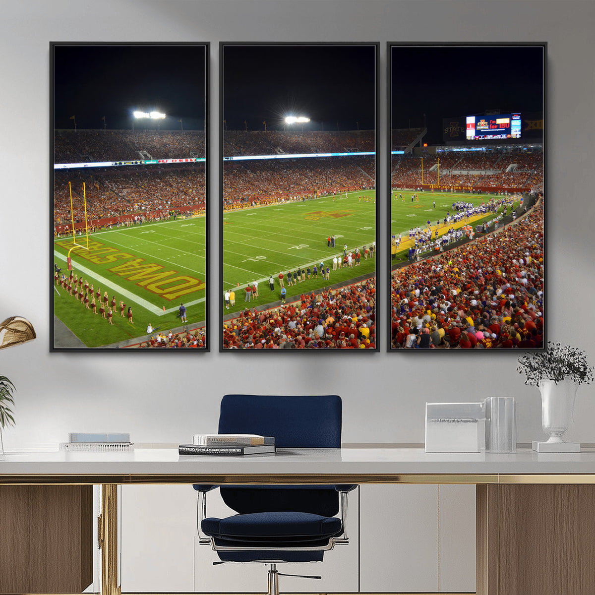 27211-MGV-CV-36X24 - Iowa State University Cyclones Football Team Print, Ames, Extra Large Game Room Wall Decor
