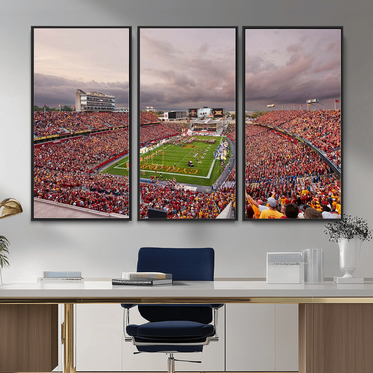 50373-MGV-CV-36X24 - Iowa State University Cyclones Football Team Print, Ames