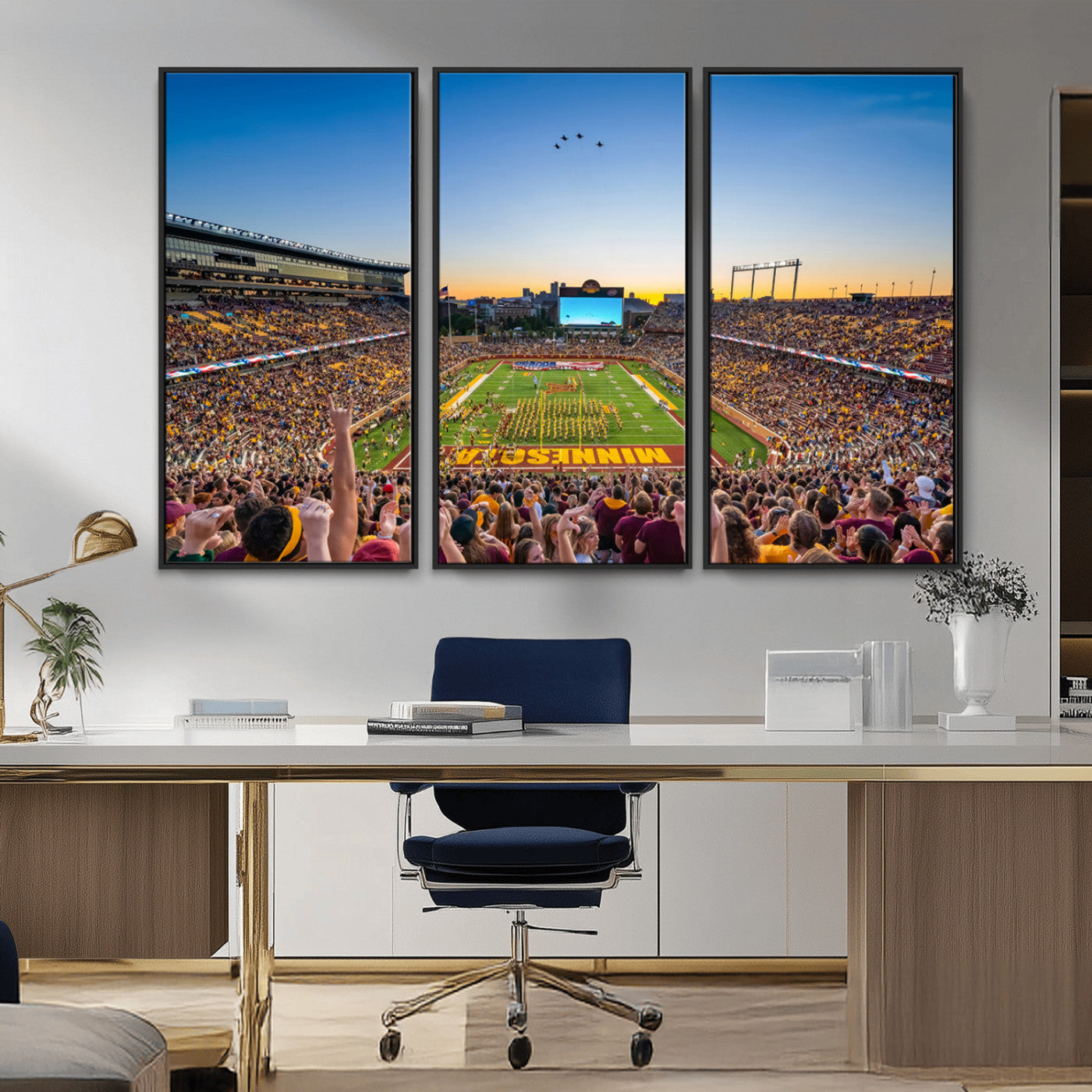 MGV-FC-48X32-3P - University of Minnesota Golden Gophers Art Print, Football Team Print - Minneapolis Huntington Bank