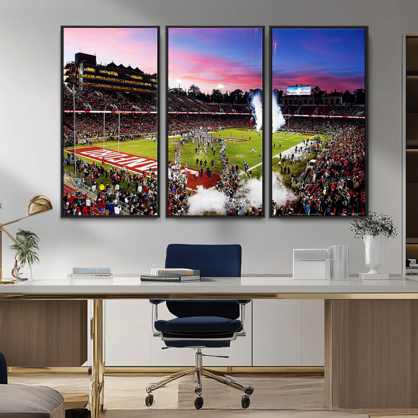 MGV-FC-48X32-3P - Stanford University Cardinal Football Team Print - Stanford Stadium Wall Art Canvas Print