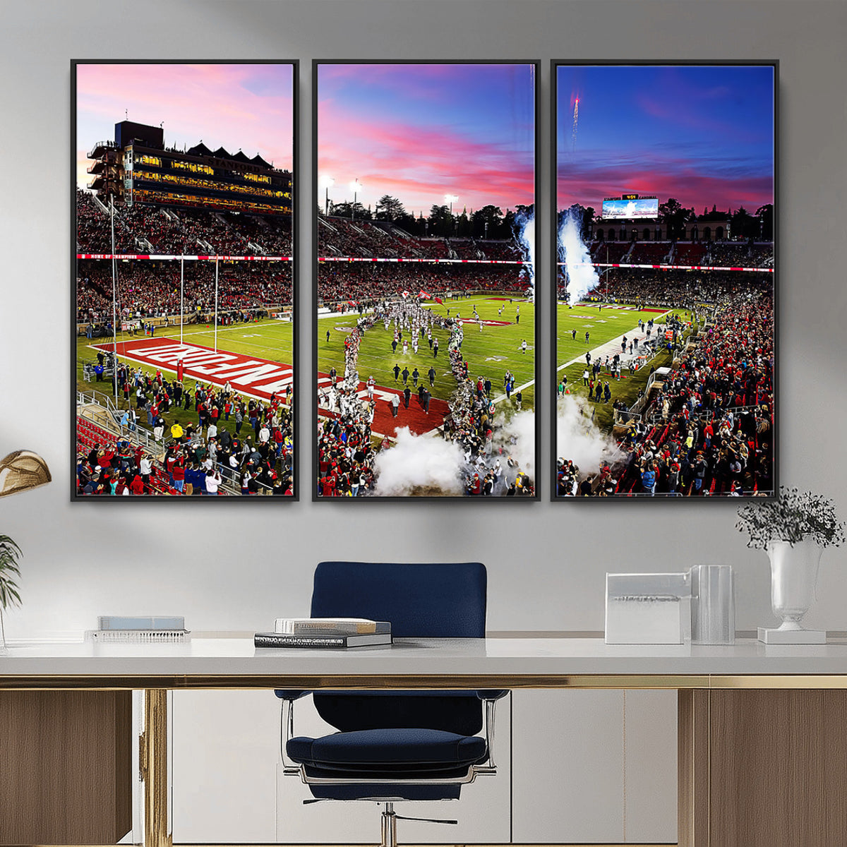 25557-PAN-FL-20X10 - Stanford University Cardinal Football Team Print - Stanford Stadium Wall Art Canvas Print