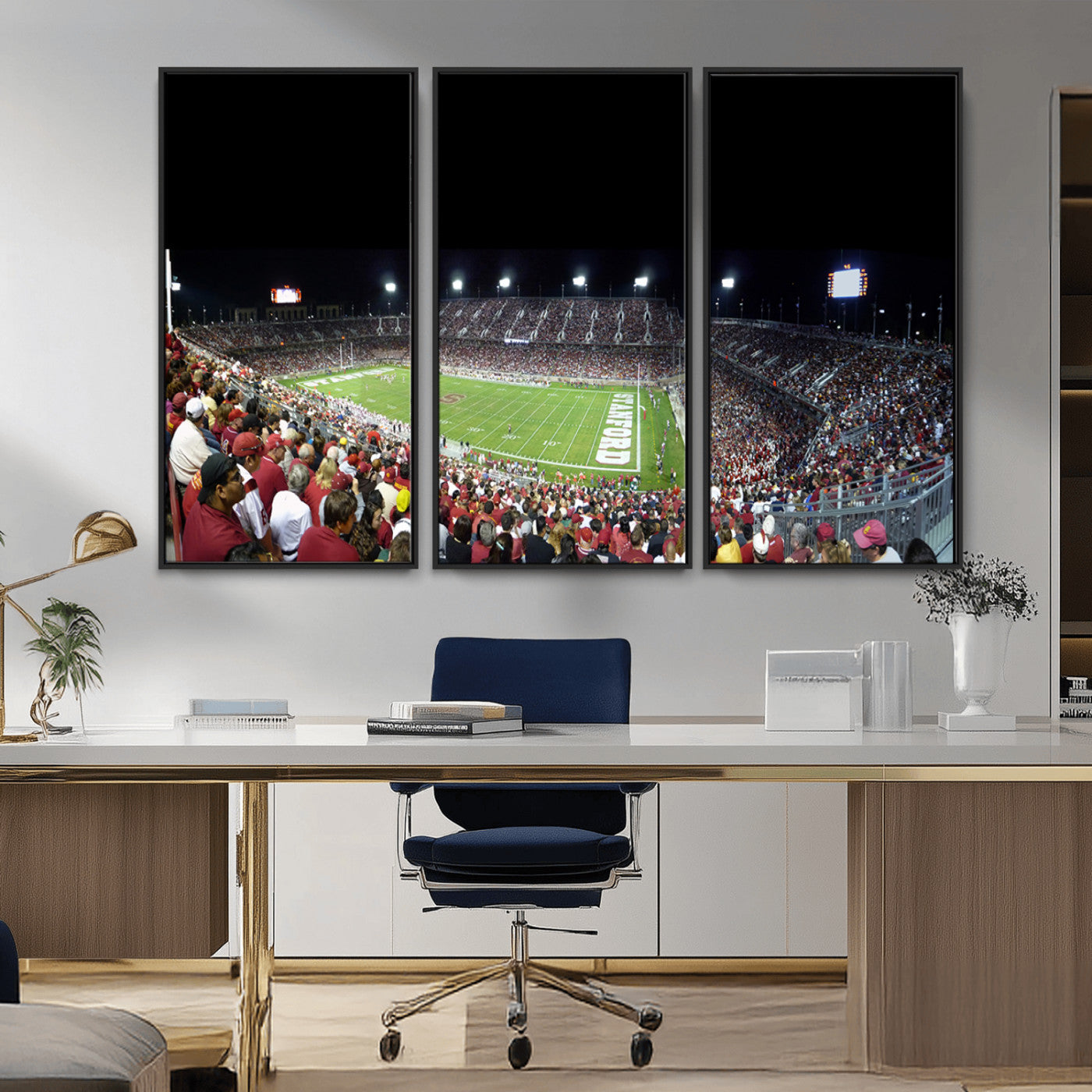MGV-FC-48X32-3P - Stanford University Cardinal Football Team Print - Stanford Stadium Wall Art Canvas Print