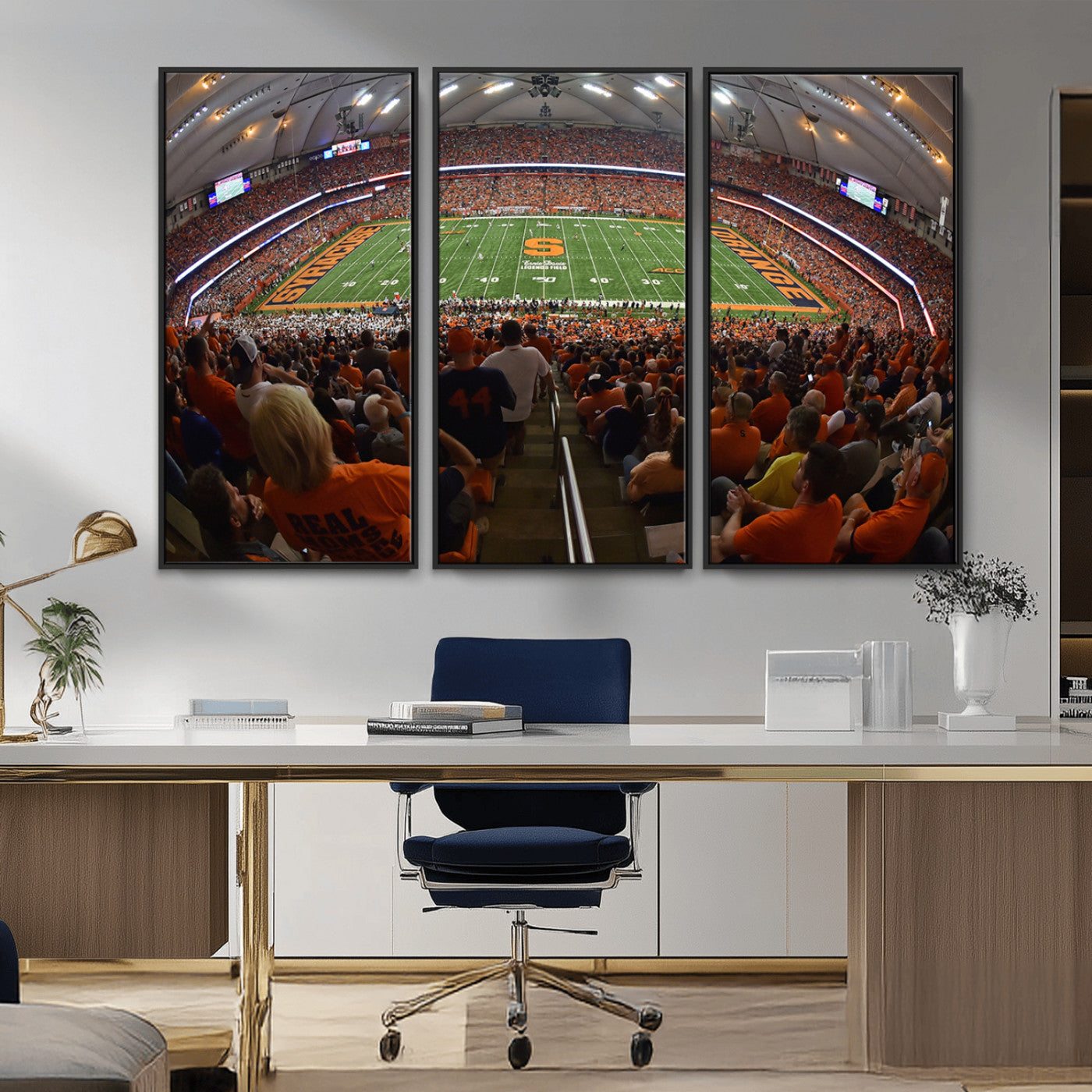 MGV-FC-48X32-3P - Syracuse University Orange Football Canvas Print, Football Team Print - Syracuse JMA Wireless Dome