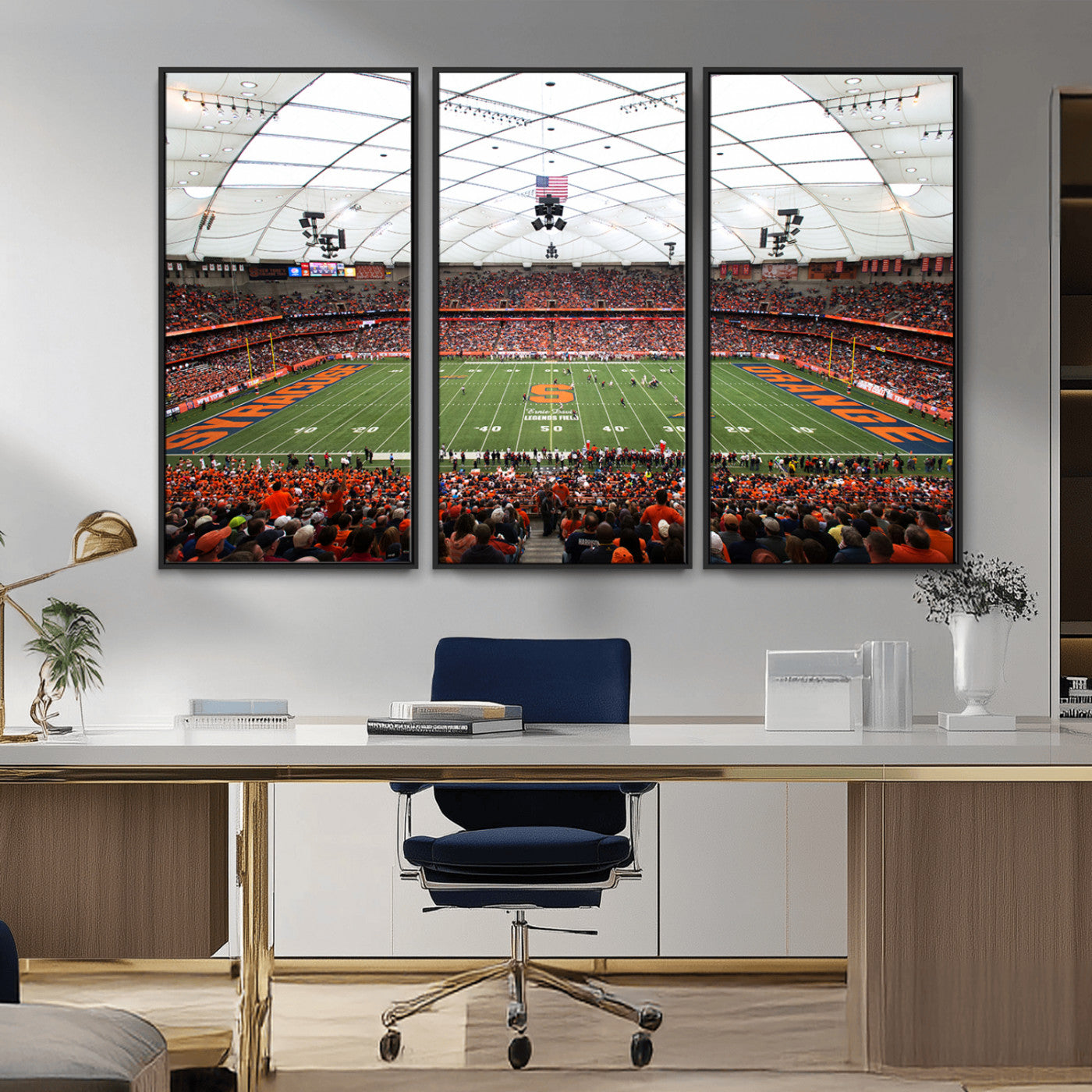 MGV-FC-48X32-3P - Syracuse University Orange Football Team Print - Syracuse JMA Wireless Dome Wall Art Canvas Print