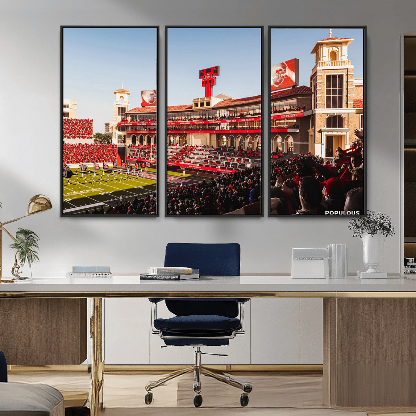 MGV-FC-48X32-3P - Jones AT&T Stadium Texas Tech Red Raiders Wall Art | Large Att Stadium Canvas Print | College