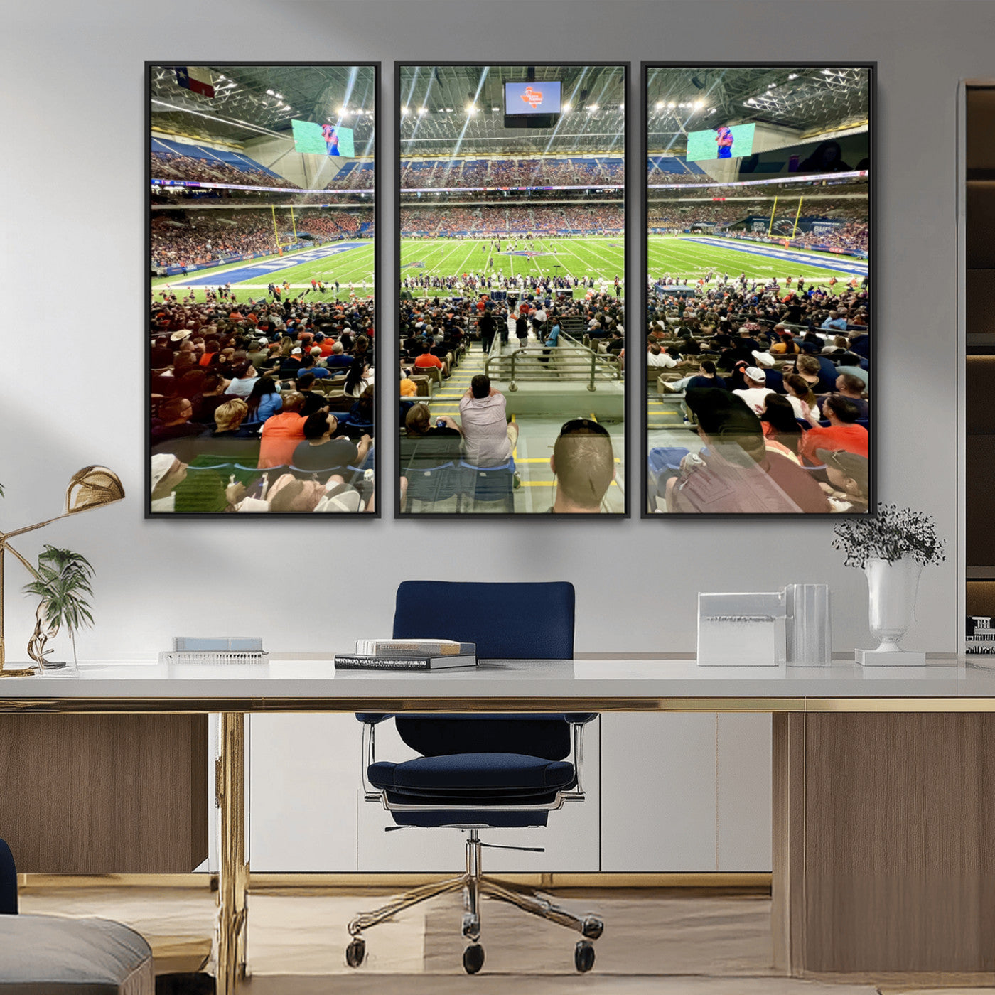 MGV-FC-48X32-3P - The University of Texas at San Antonio Roadrunners Football Team Print - San Antonio Alamodome Wall