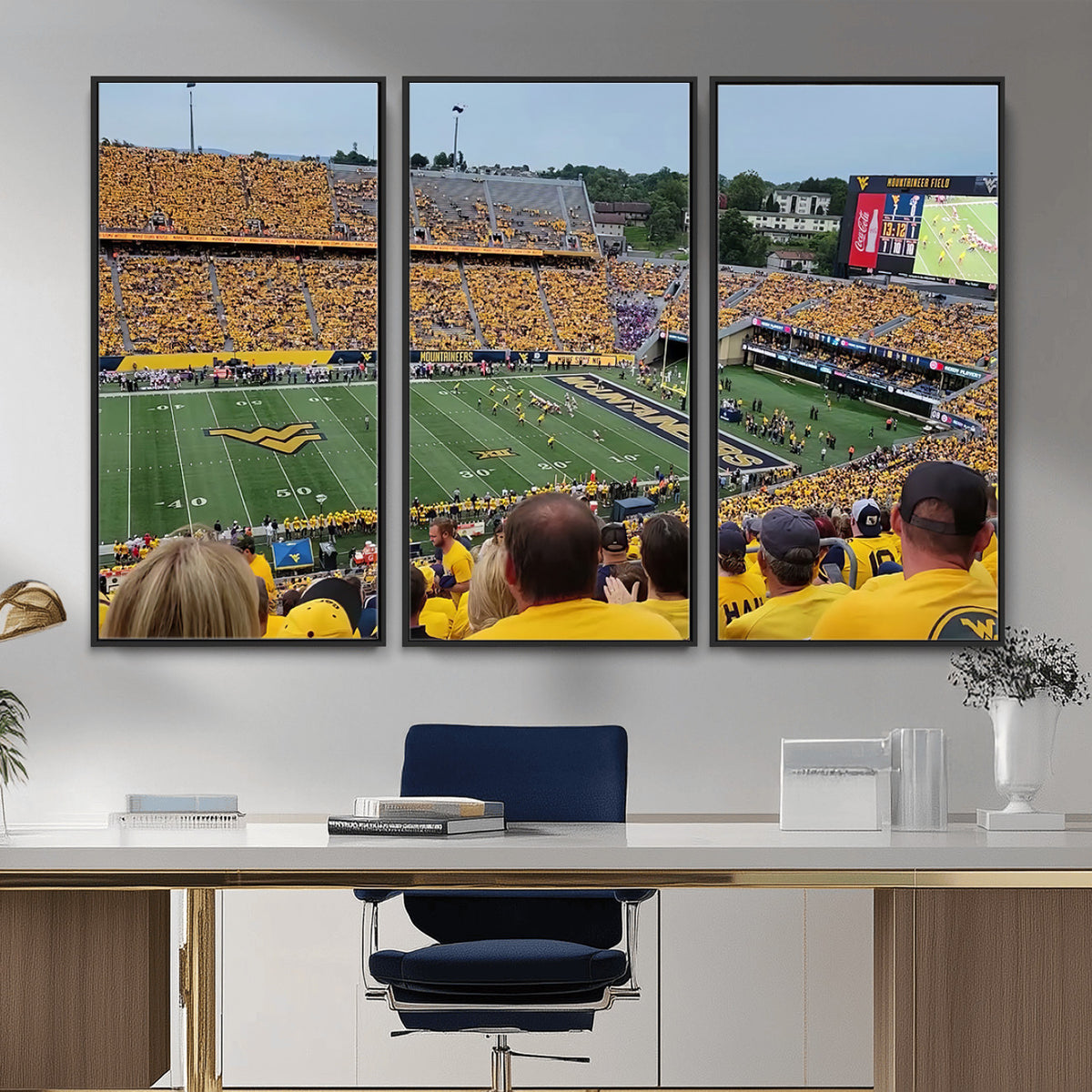18056-MGV-CV-36X24 - Puskar Stadium Canvas Print Wall Art, Morgantown Print