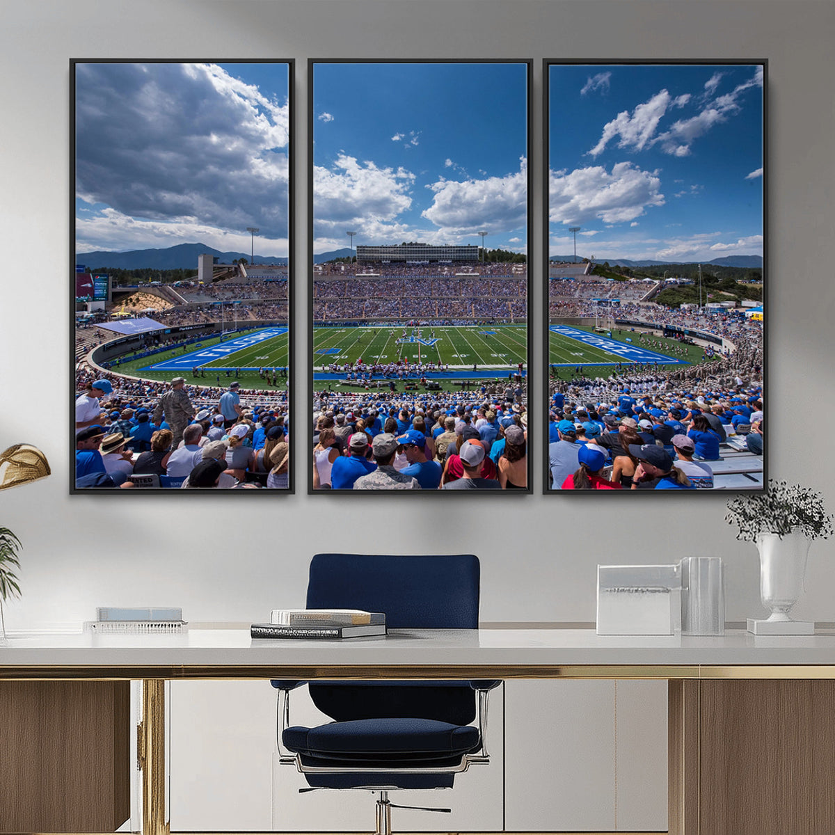 59281-MGV-CV-36X24 - Air Force Falcons Football Team Print, Colorado Springs