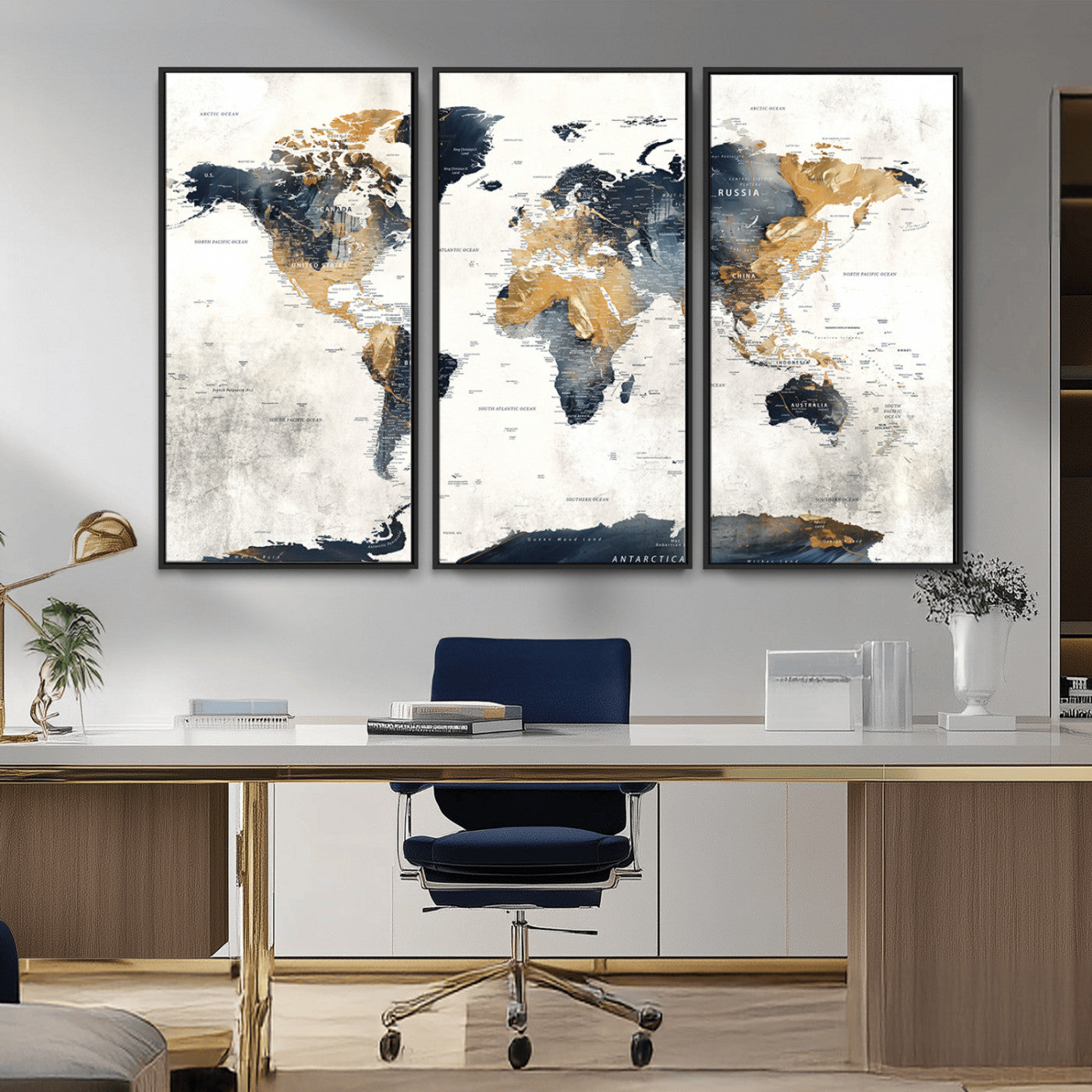 MGV-FC-48X32-3P - Push Pin World Map Canvas Print – Framed Wall Art for Couples to Track Their Travels – Anniversary