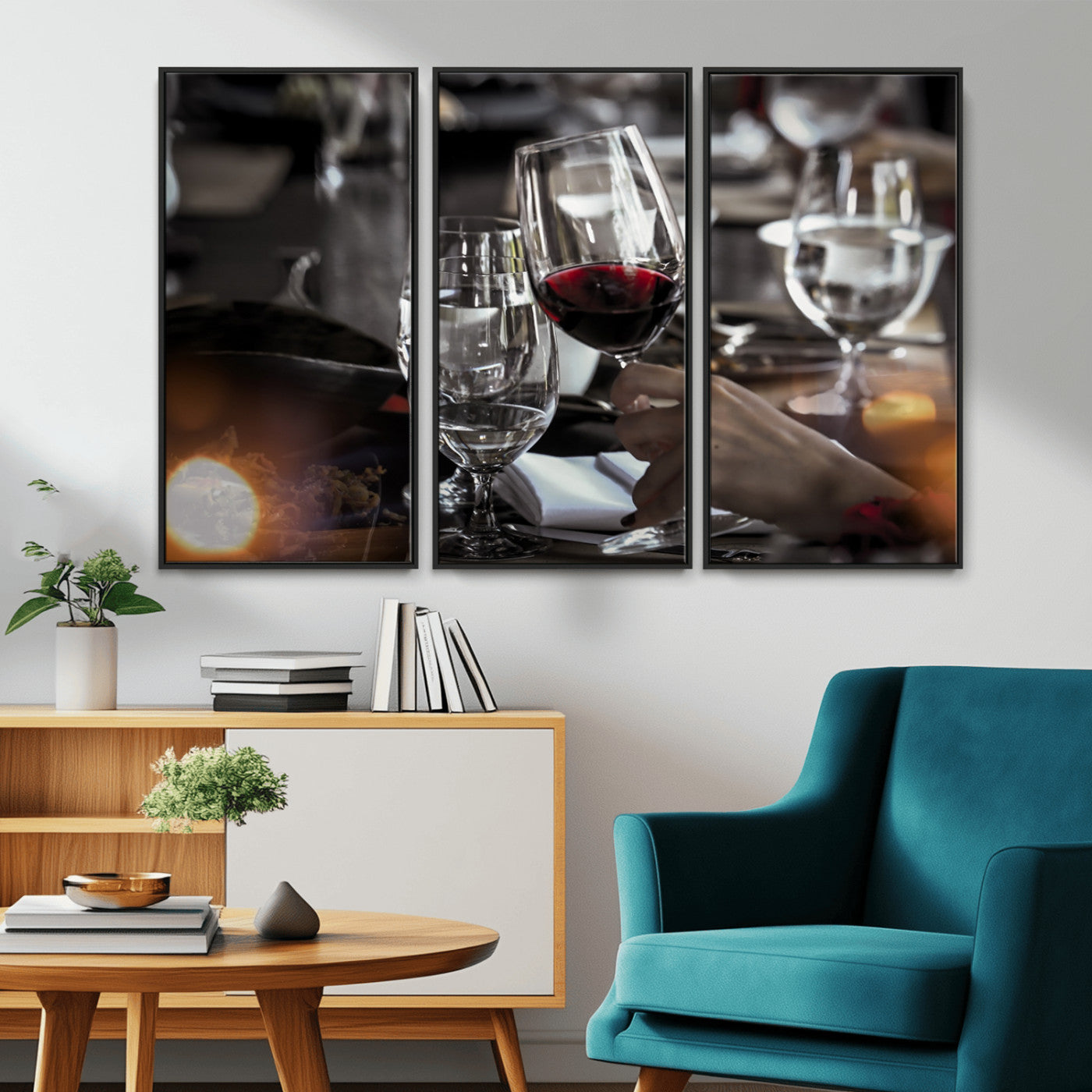 MGV-FC-48X32-3P - Red Wine and Glass Canvas Print