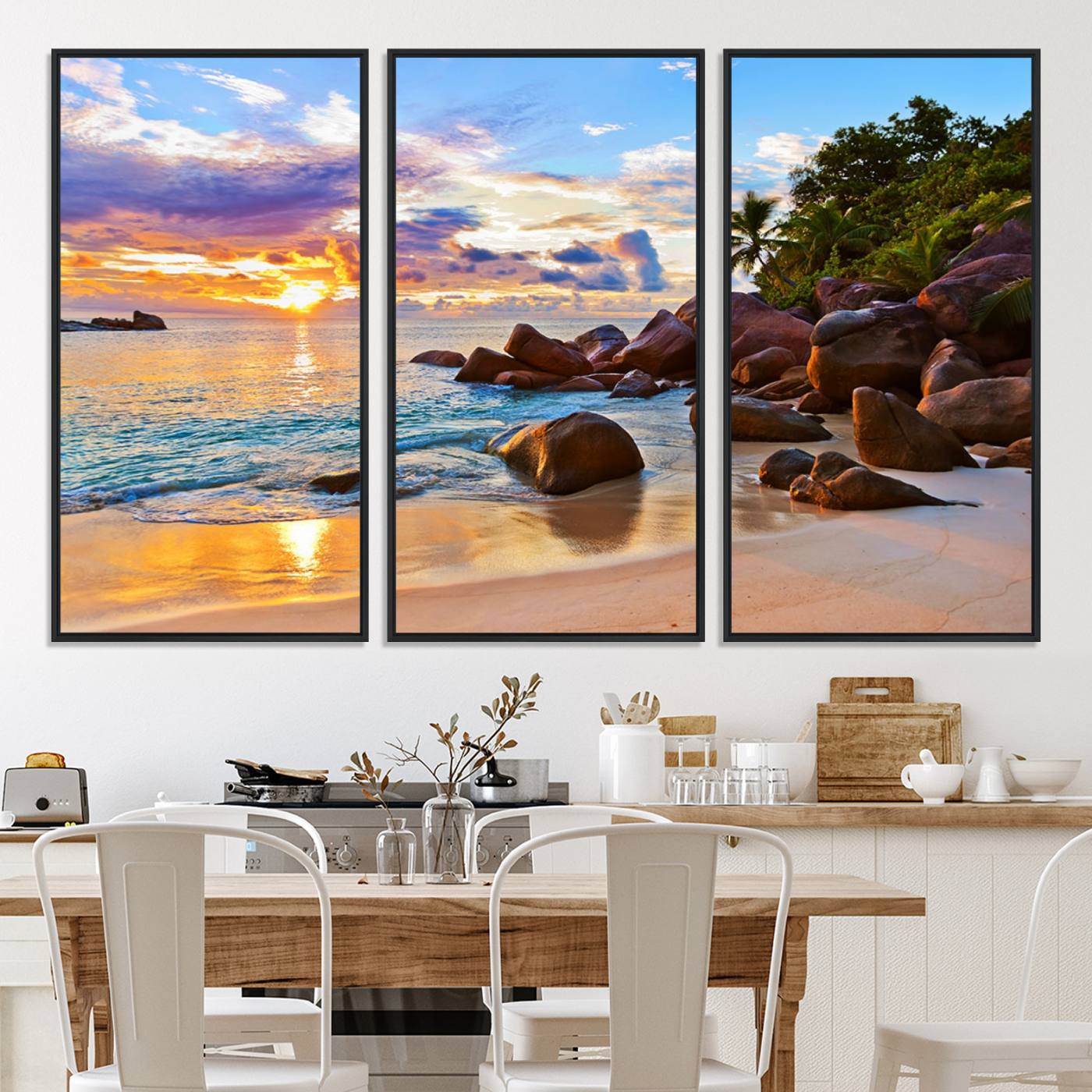 43209-MGV-CV-36X24-Tropical Island Beach Sunset Canvas Print