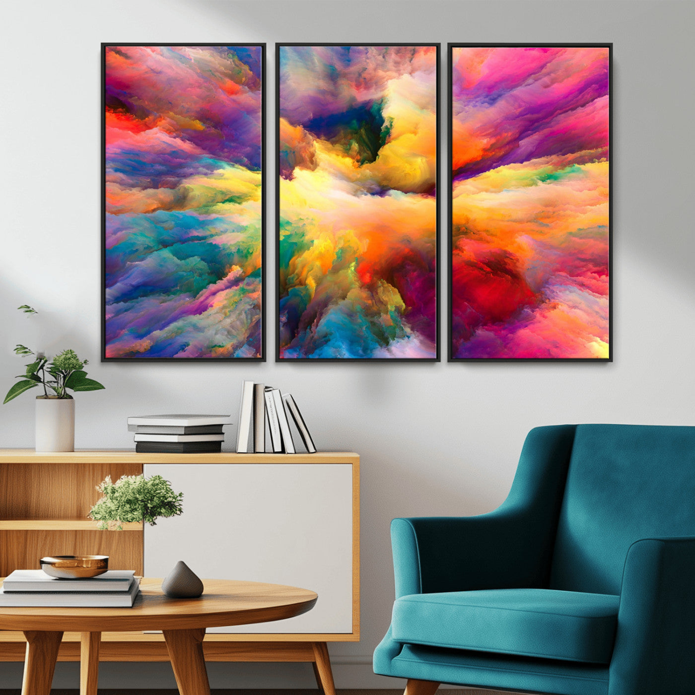 MGV-FC-48X32-3P - Blazing Vibrant Colors Cloud-like Wall Art Canvas Print