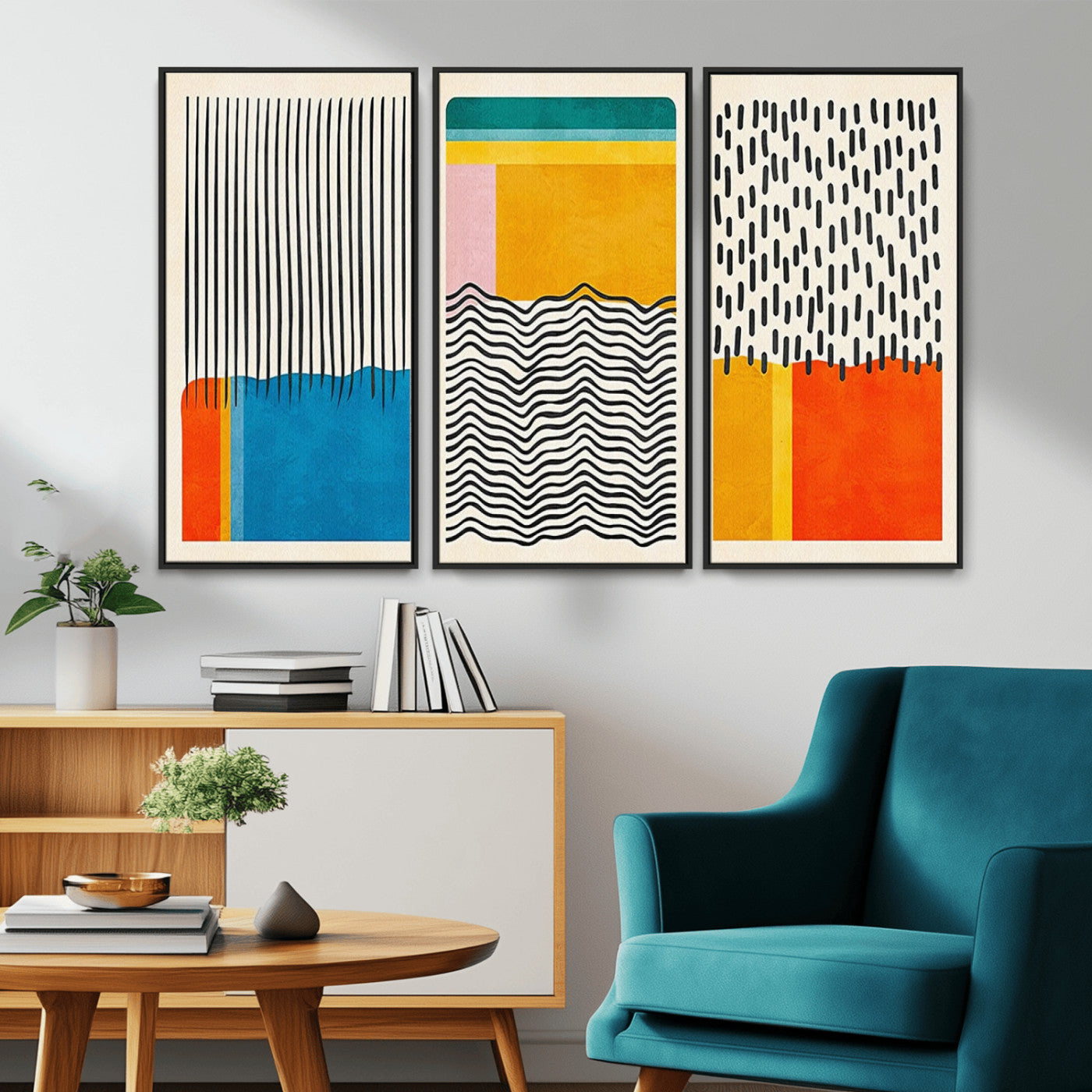 MGV-FC-48X32-3P - Canvas Print Wall Art Abstract Illustrs Art Boho