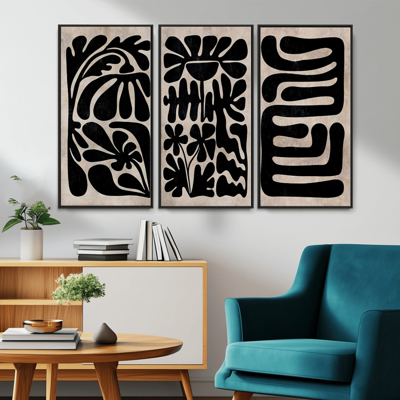 MGV-FC-48X32-3P - Canvas Print Wall Art Abstract Art Boho, Framed Boho Art Canvas Print