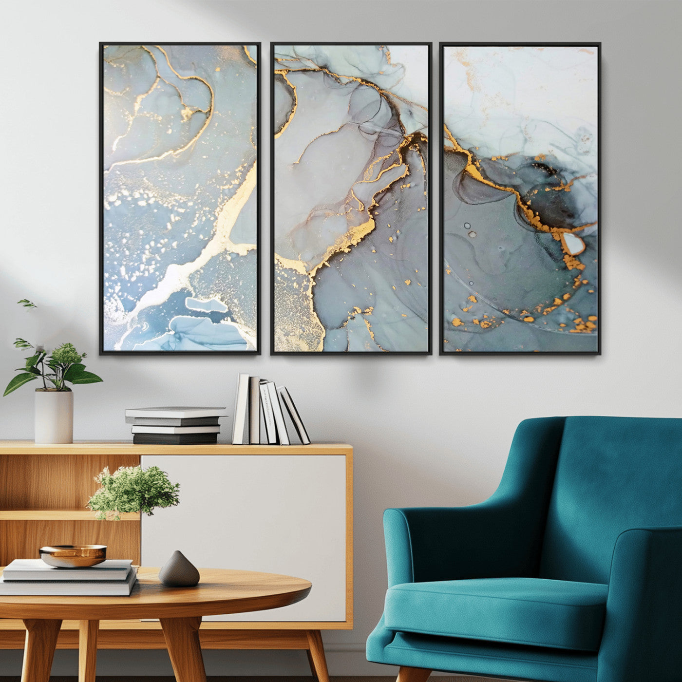 -Large Abstract Marble Wall Art Canvas Print for Living Room and Farmhouse Decor