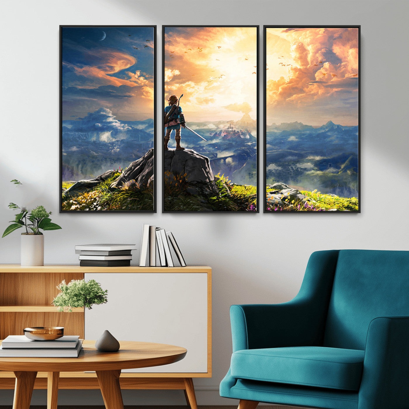 MGV-FC-48X32-3P - Legend of Zelda Breath of the Wild Game Wall Art Canvas, Legend of Zelda Canvas Print
