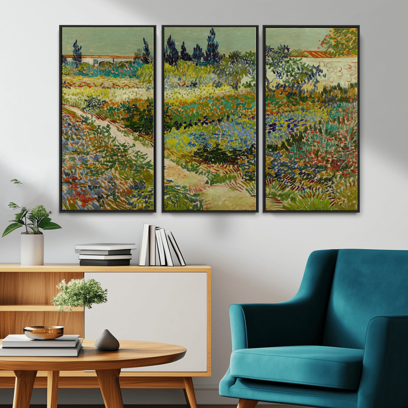MGV-FC-48X32-3P - Vincent van Gogh Garden at Arles Wall Art Canvas Print