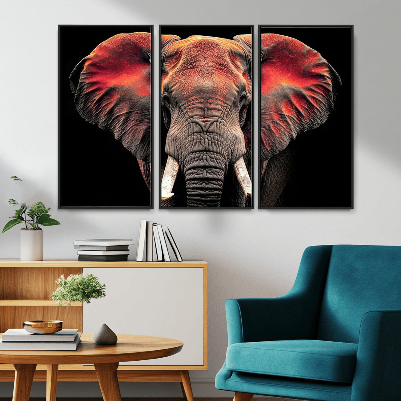 -Elephant Wall Art Canvas Print