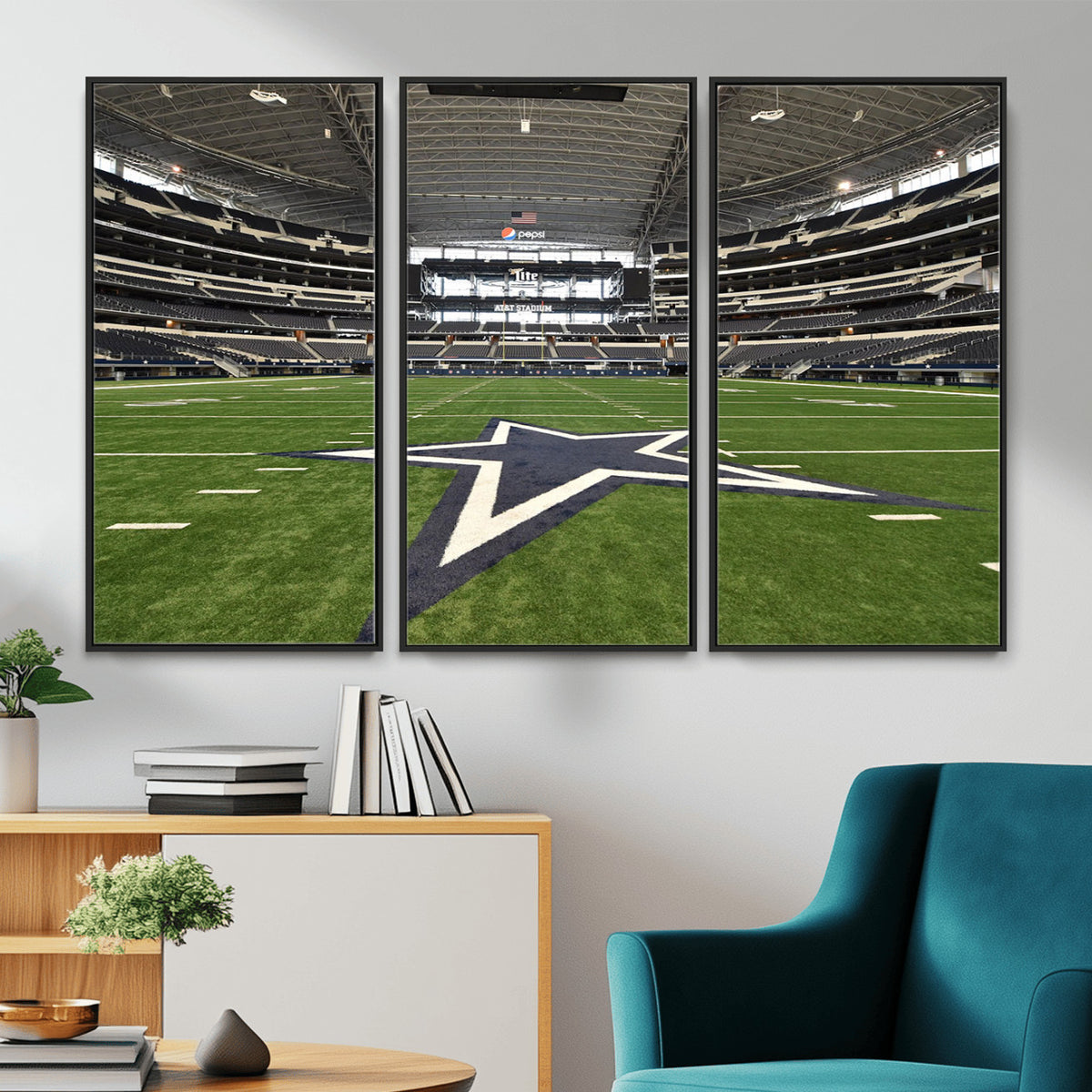 14834-MGV-CV-36X24 - Dallas Cowboys Football Team Print - Arlington AT&T Stadium