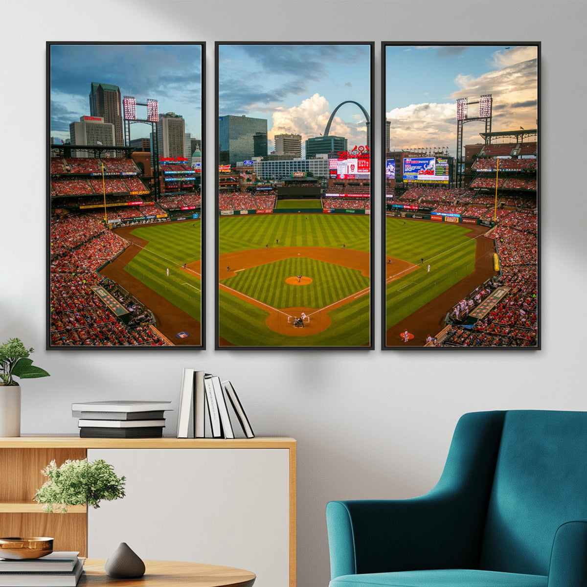 91908-MGV-CV-36X24 - Busch Stadium Wall Art Print | St. Louis Cardinals Baseball