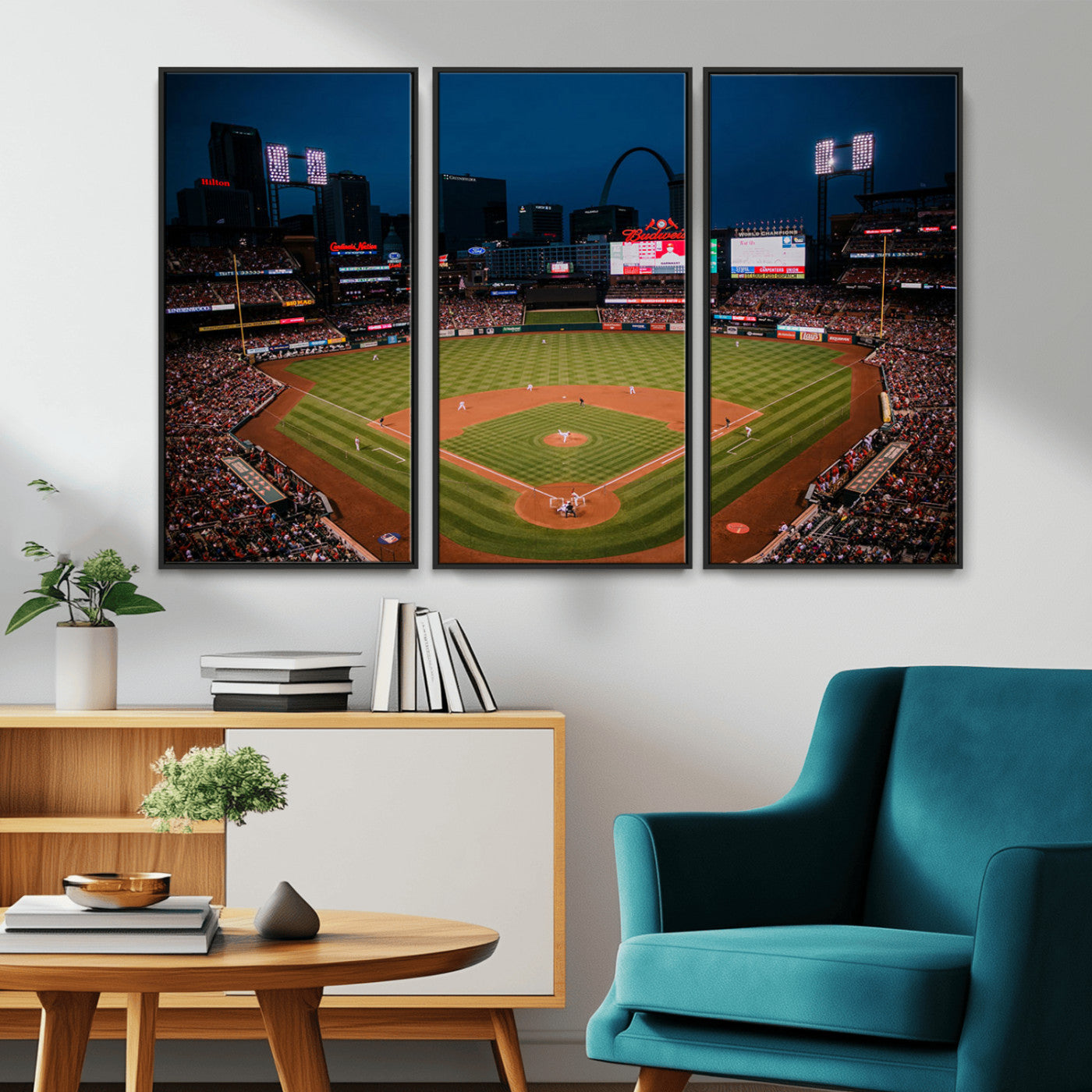 MGV-FC-48X32-3P - St. Louis Cardinals Baseball Team Print - Busch Stadium Wall Art Canvas Print
