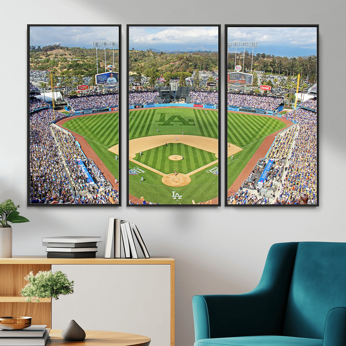34760-MGV-CV-36X24 - Citi Field Wall Art Print | 3-Panel New York Mets Baseball Stadium Canvas Print