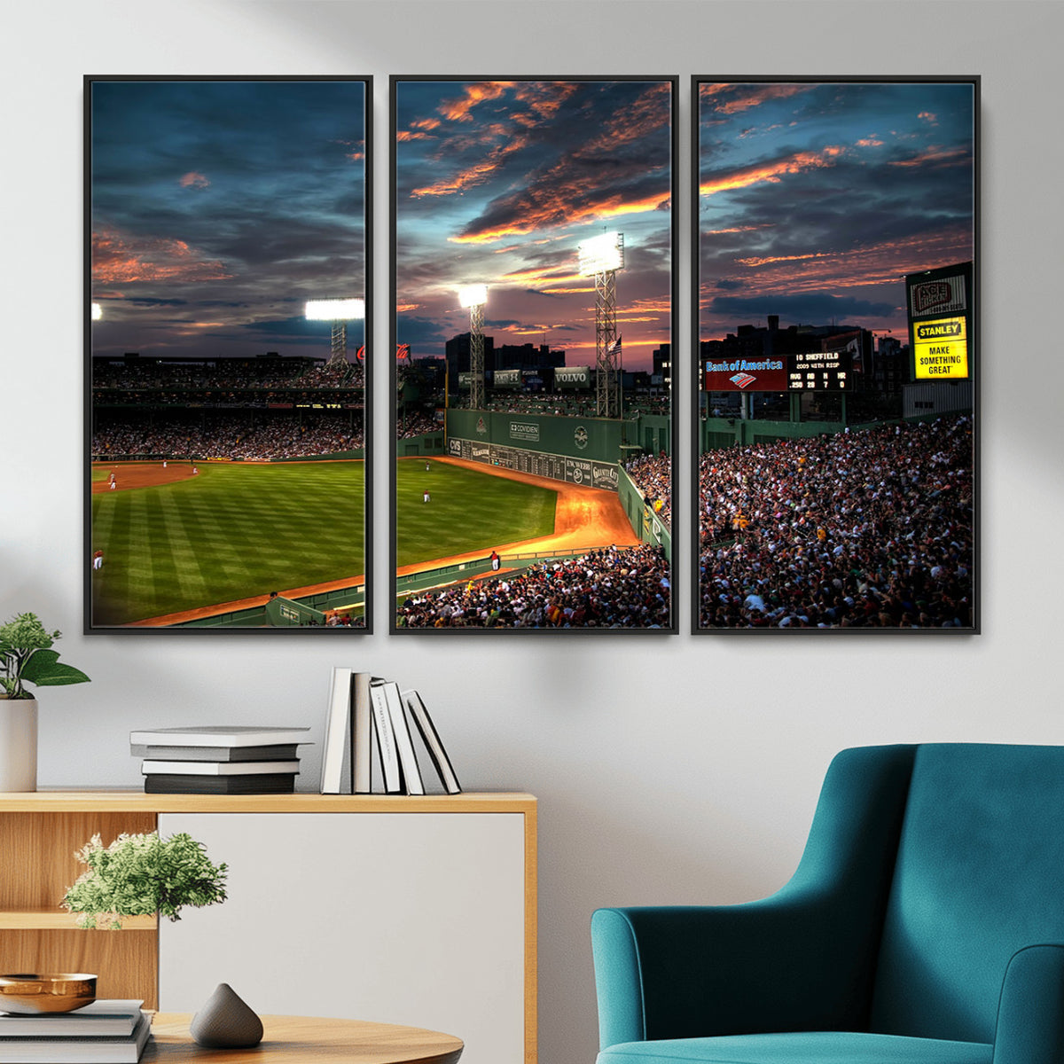 66781-MGV-CV-36X24 - Fenway Park Boston Massachusetts Stadium Wall Art Canvas Print