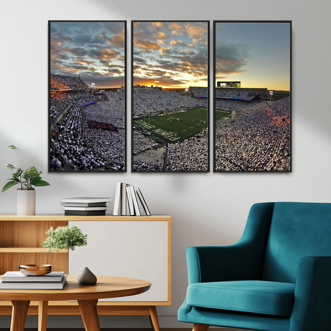 MGV-FC-48X32-3P - Beaver Stadium Wall Art - Penn State Stadium Wall Art | Penn Nittany Lions Football Match for Sport Room Decor