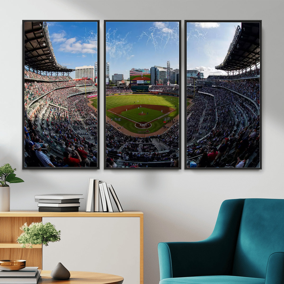 78608-MGV-CV-36X24 - Truist Park Stadium Canvas Wall Art, Atlanta Braves Game Day Decor