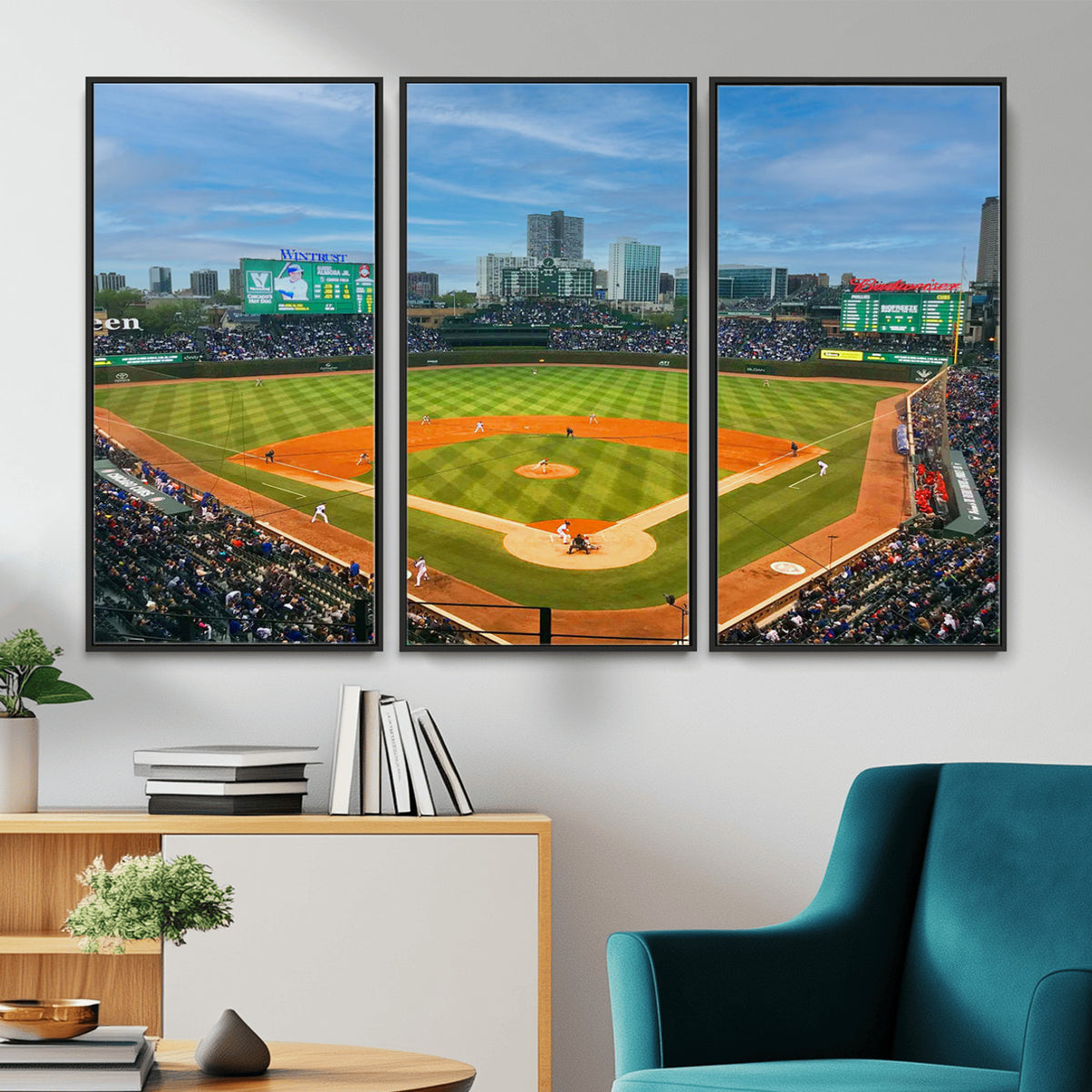 86839-MGV-CV-36X24 - Wrigley Field Chicago Cubs Panoramic Canvas Print