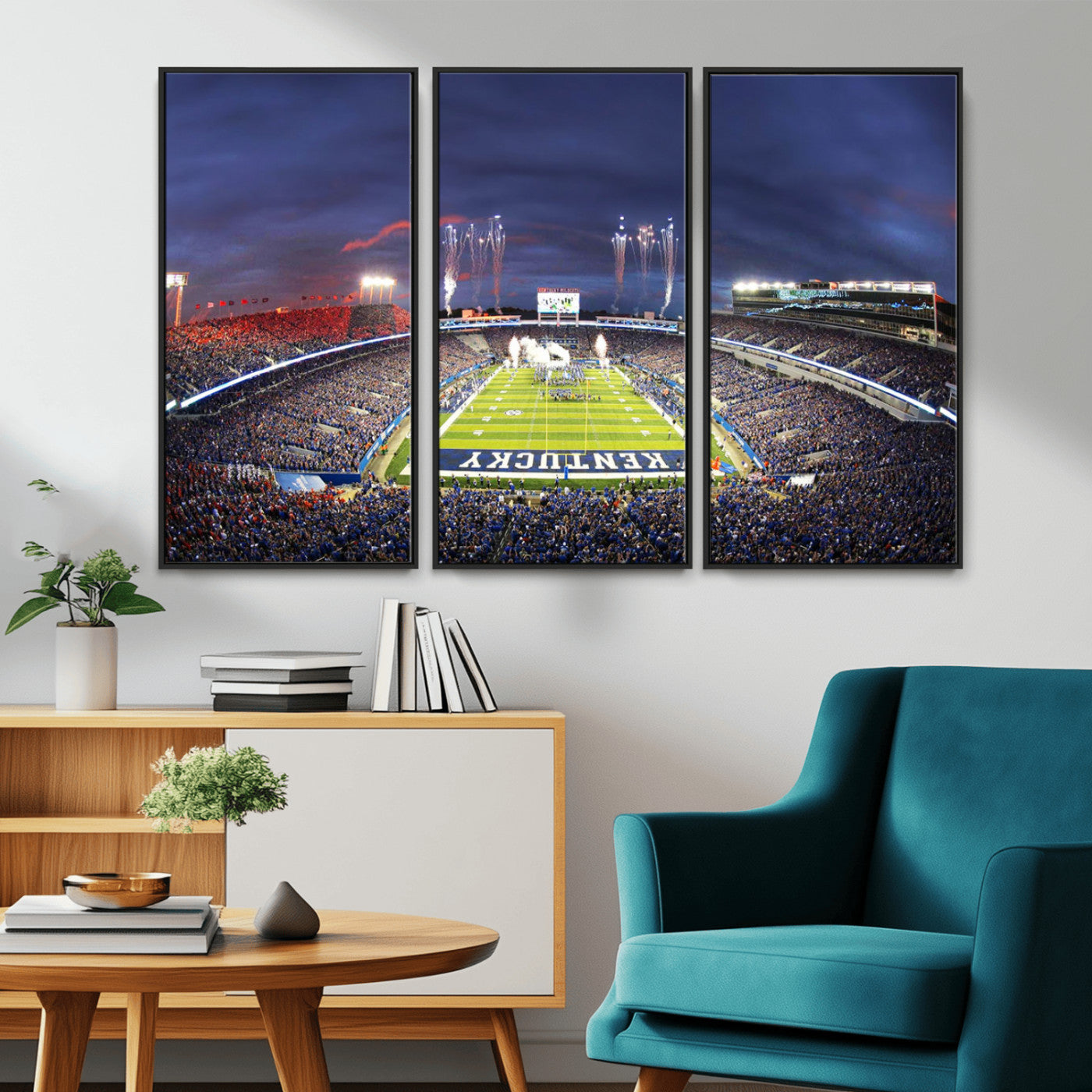 MGV-FC-48X32-3P - Kroger Field Canvas Wall Art - Kentucky Stadium Wall Art Print - Sunset Football Stadium Wall Decor