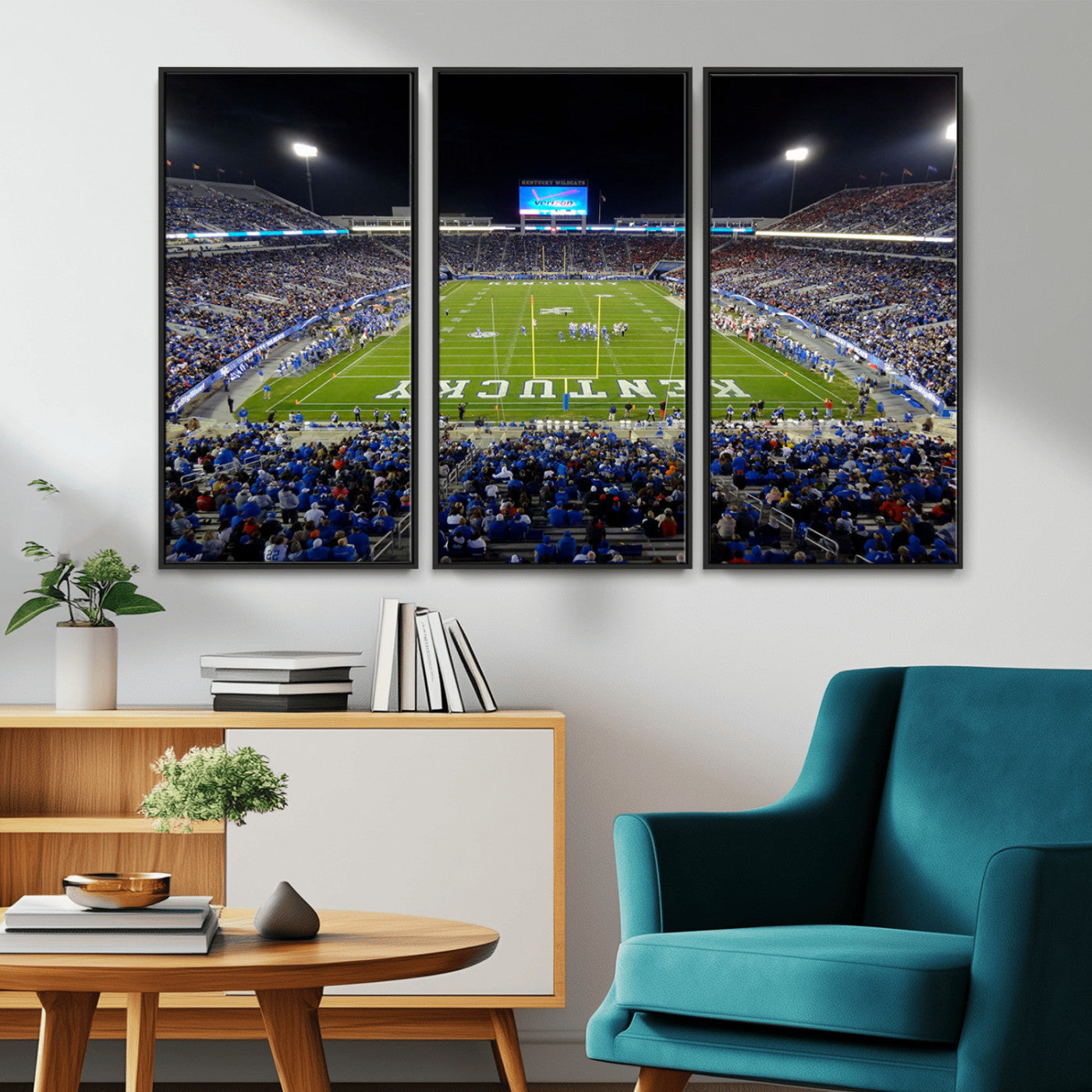 MGV-FC-48X32-3P - Kroger Field Canvas Wall Art - Kentucky Stadium Wall Art Print - Sunset Football Stadium Wall Decor