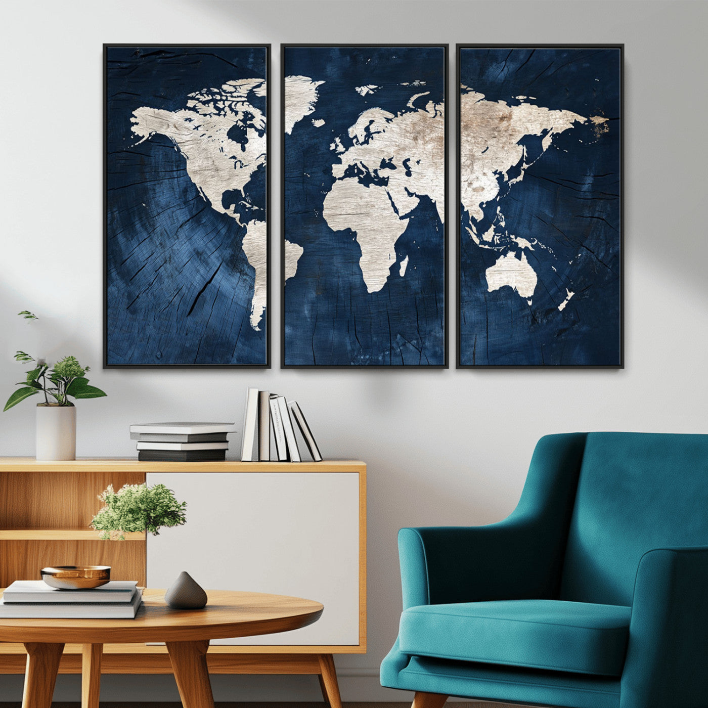 MGV-FC-48X32-3P - Push Pin World Map Canvas Print – Framed Wall Art for Couples to Track Their Travels – Anniversary