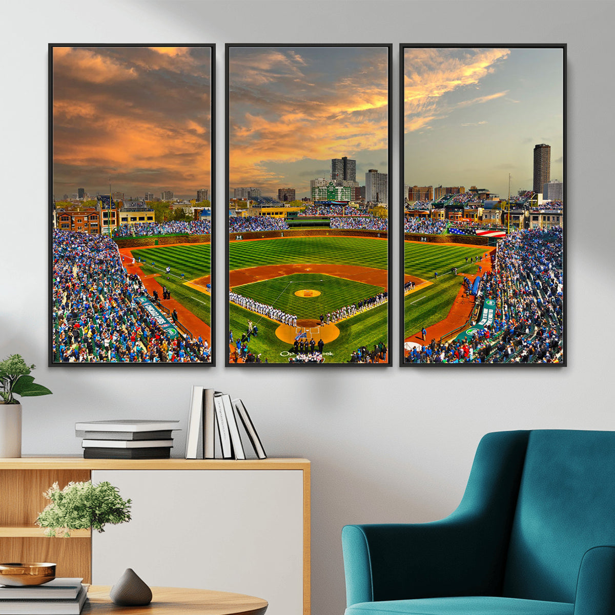 45635-MGV-CV-36X24 - Chicago Wrigley Field Wall Art Canvas Print